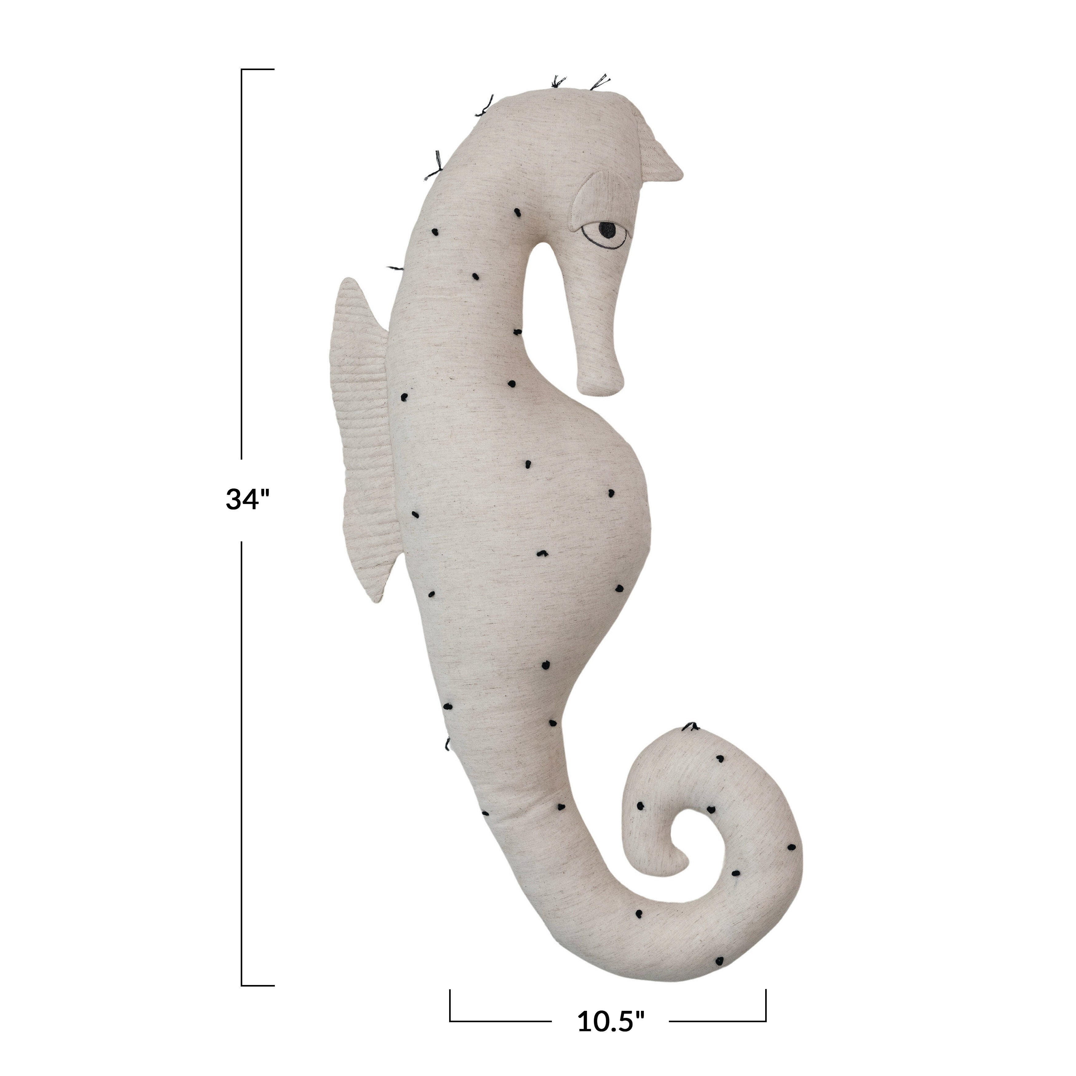 Storied Home Seahorse Shaped Pillow, , large