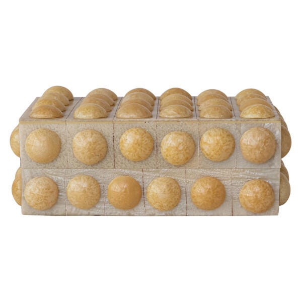 Storied Home Decorative Bobbin Box, Cream
