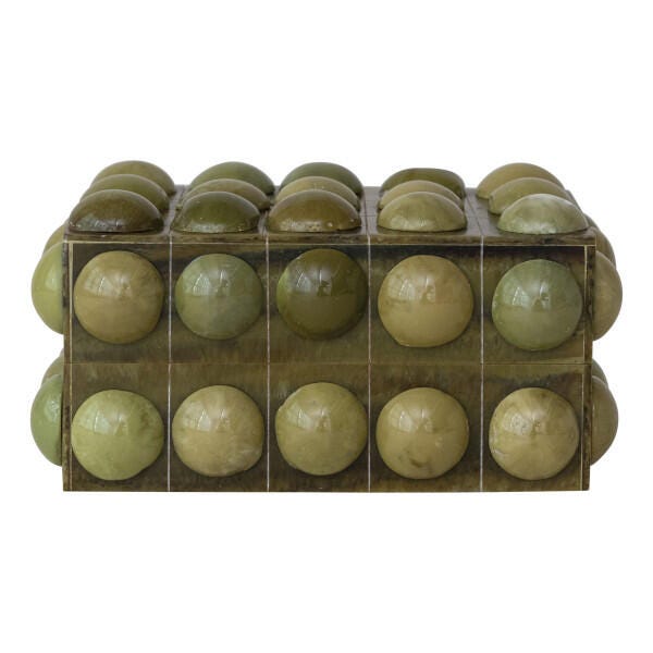 Storied Home Handmade Deocrative Bobbin Box, Green