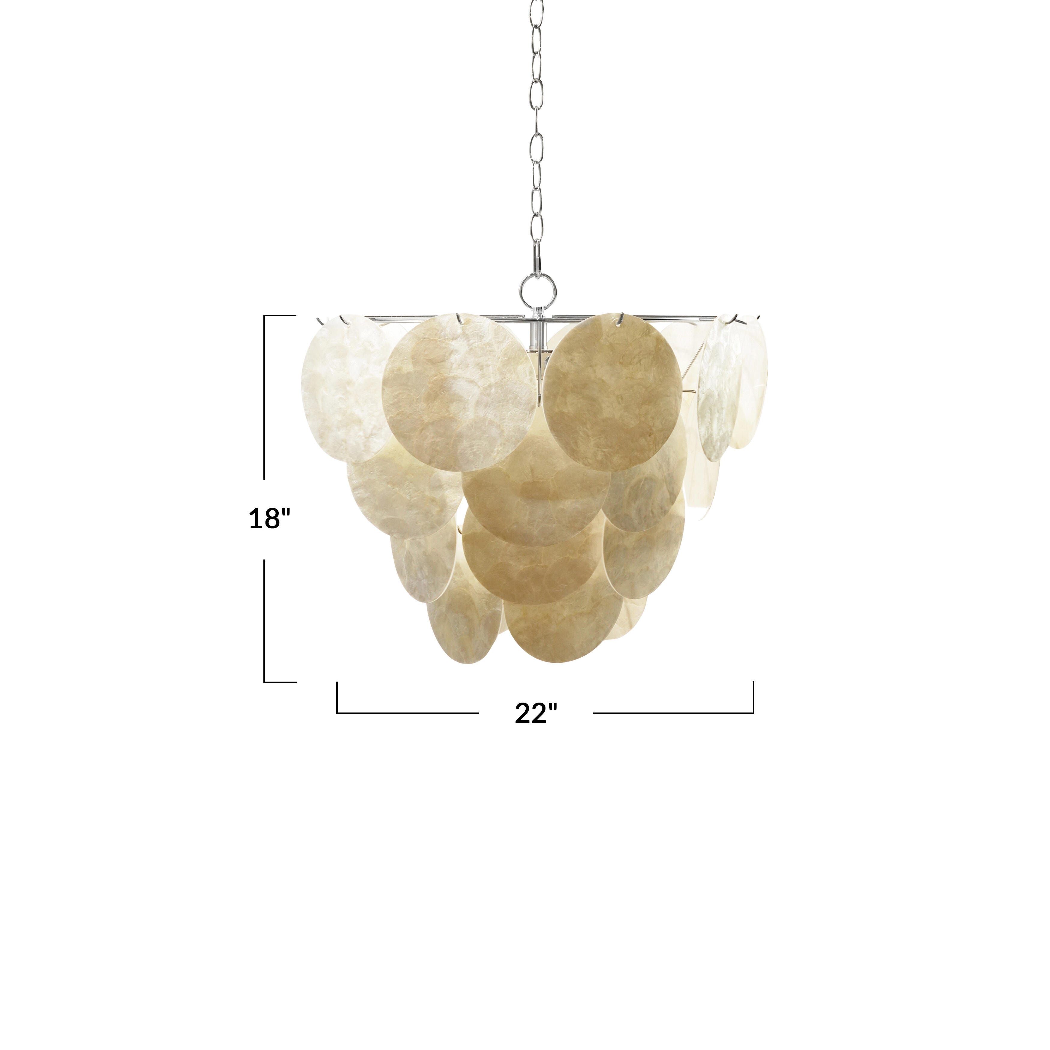 Storied Home Capiz Pendant Lamp, , large
