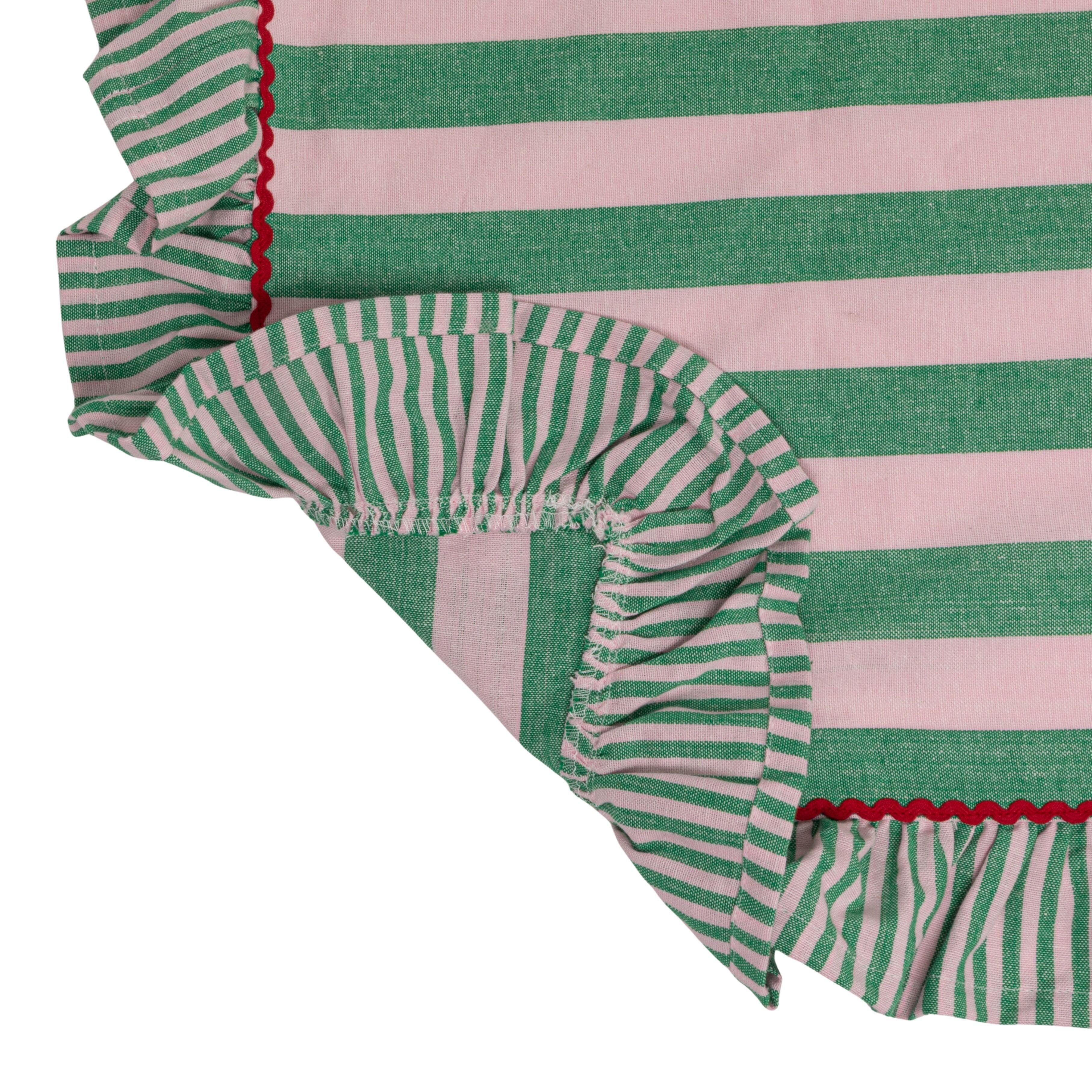 Storied Home Striped Tablecloth, , large