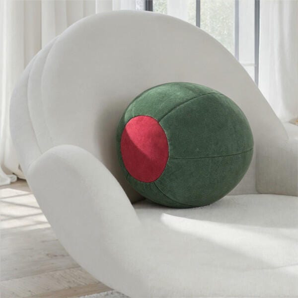 Storied Home Olive Shaped Decorative Throw Pillow, , large
