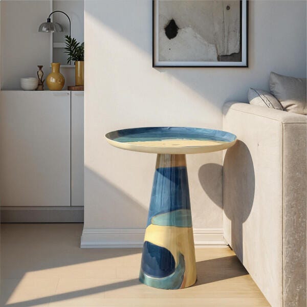Storied Home Enameled Accent Table, , large