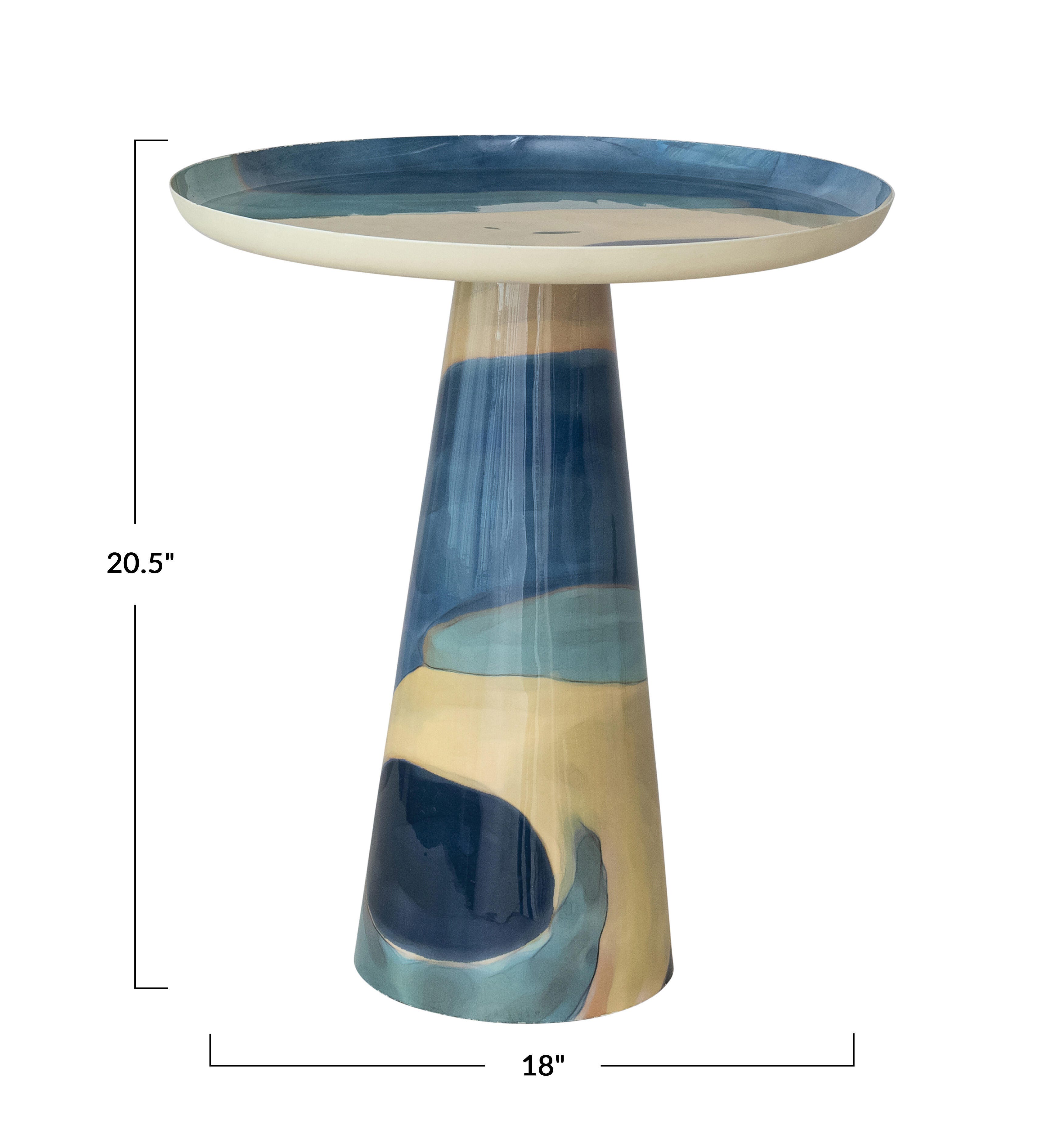 Storied Home Enameled Accent Table, , large