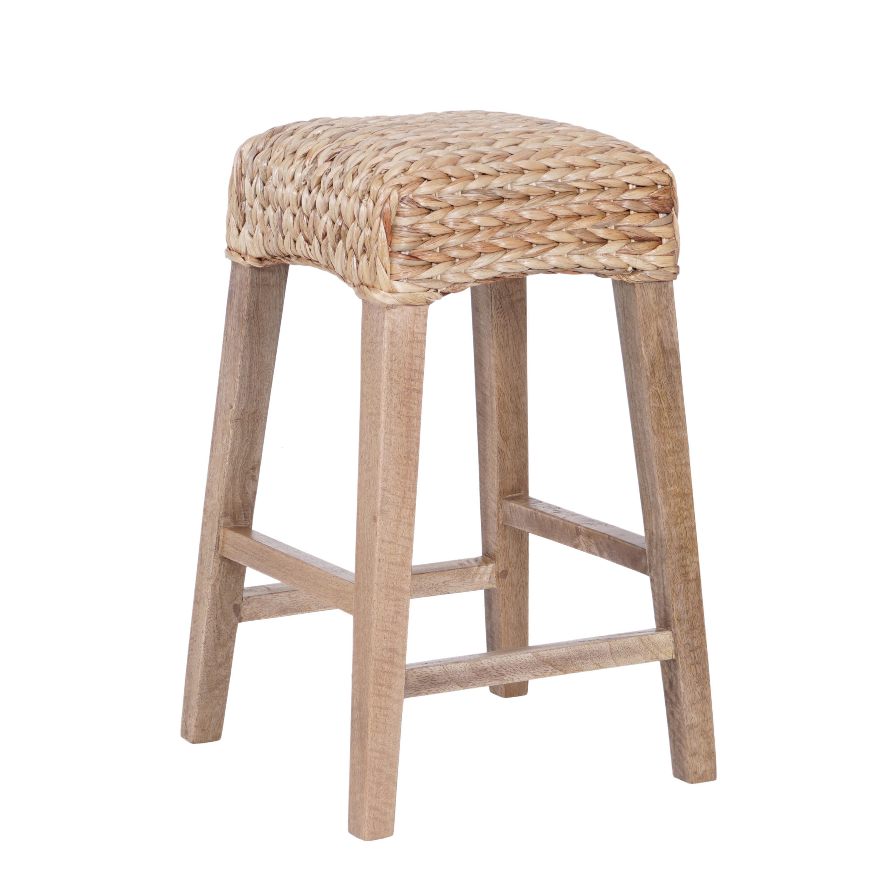 JONATHAN Y Maui Counter Height Bar Stool, Natural, large