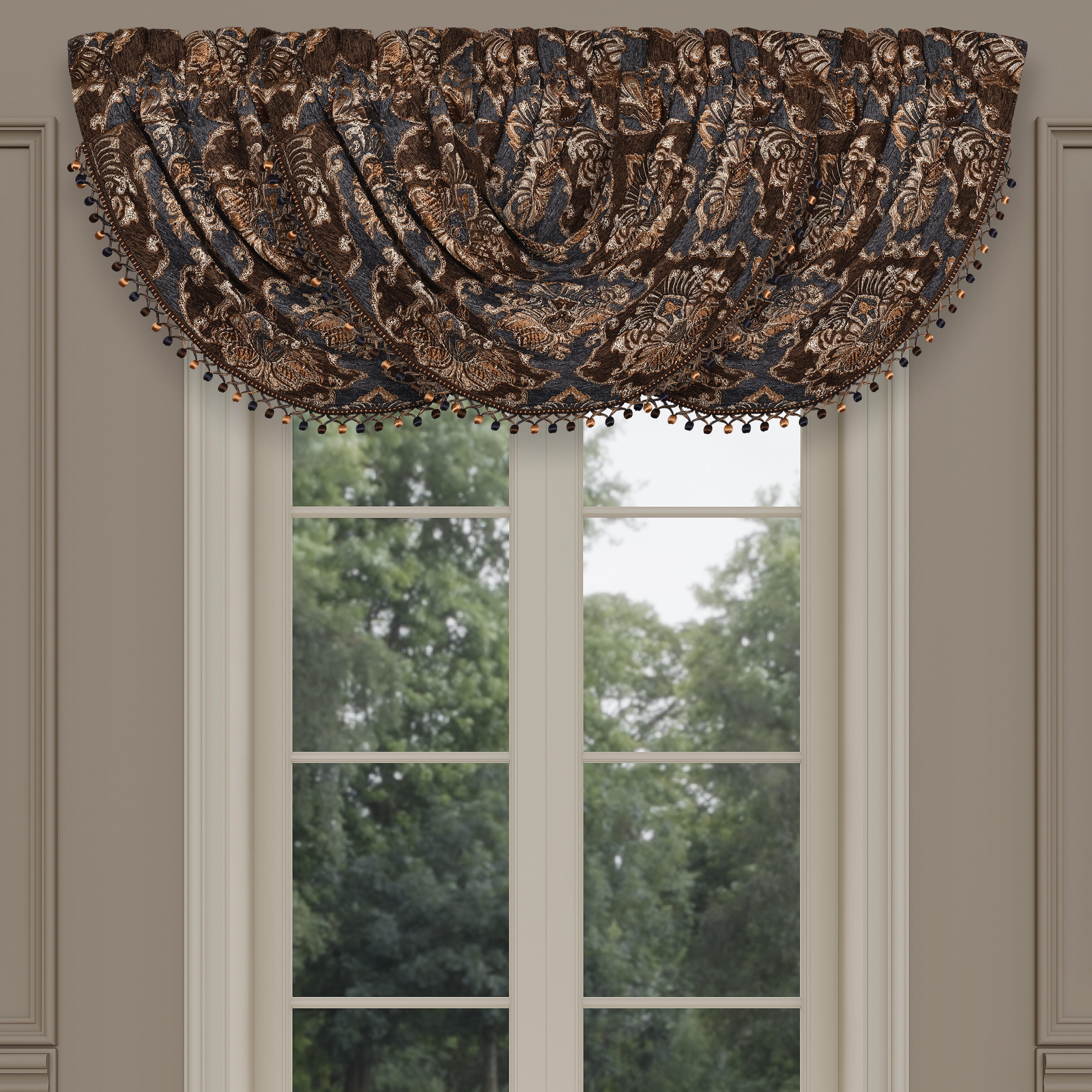 J. Queen New York Sofia Window Waterfall Valance, , large