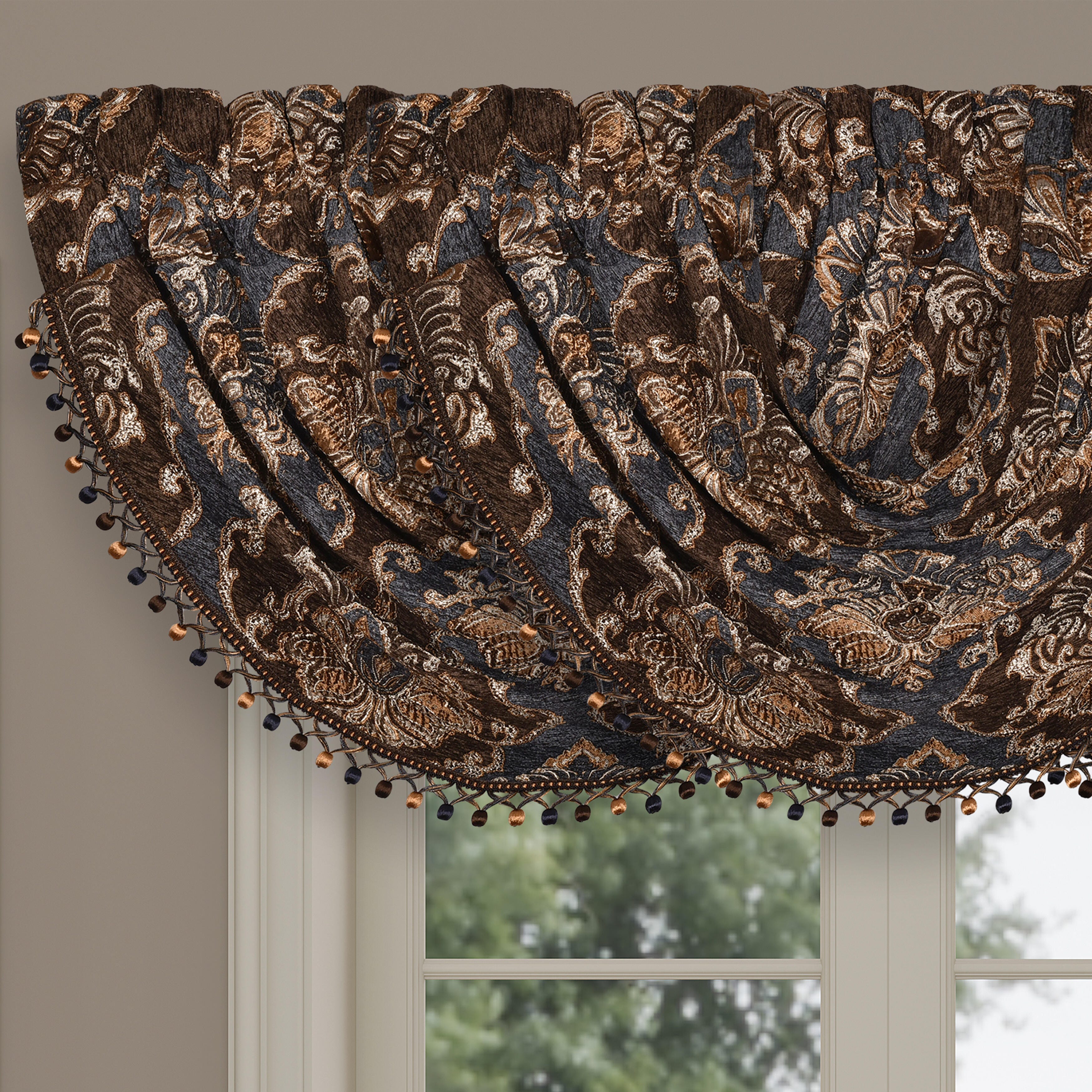 J. Queen New York Sofia Window Waterfall Valance, , large