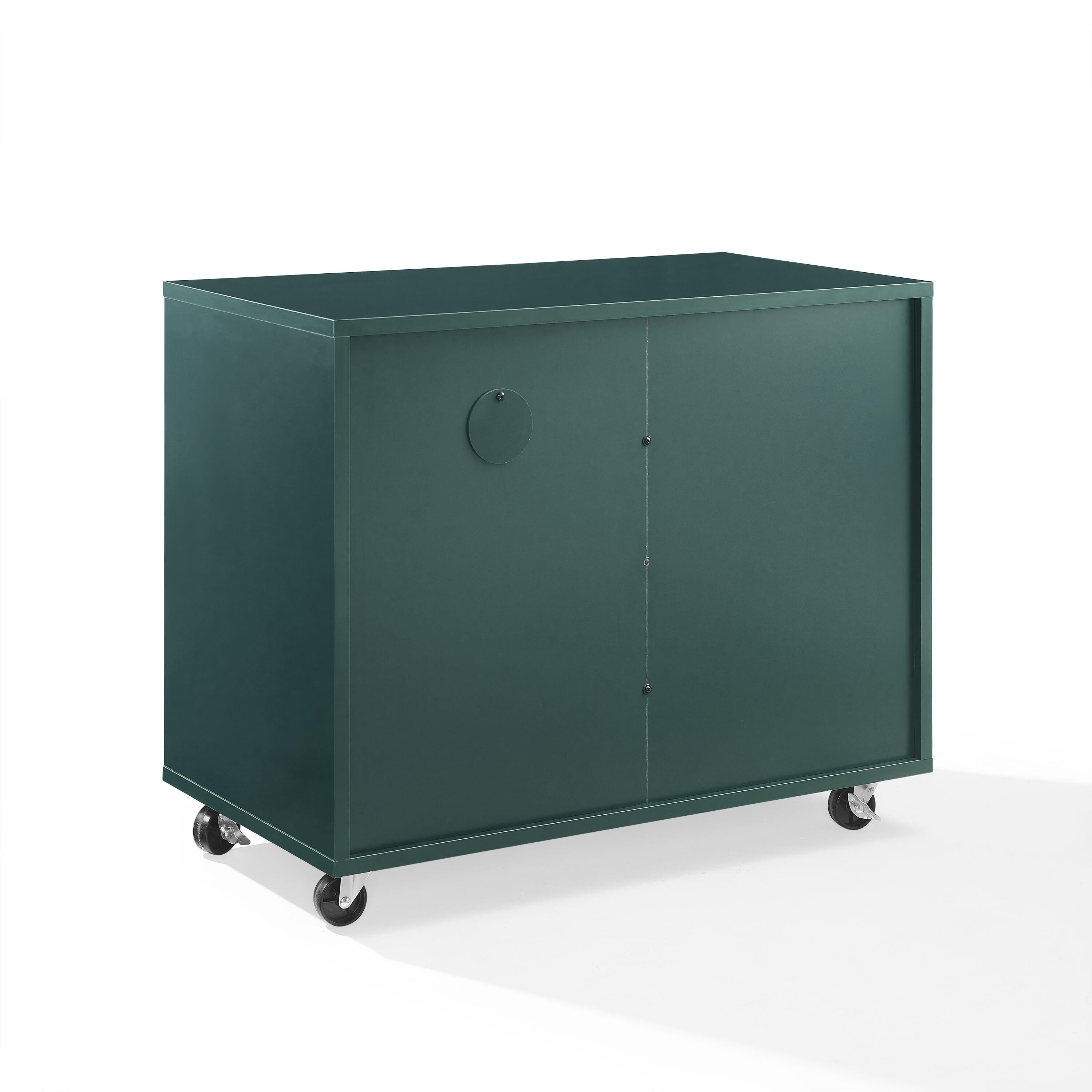 Crosley Furniture Carlo 27" Record Player Stand, Dark Teal, large