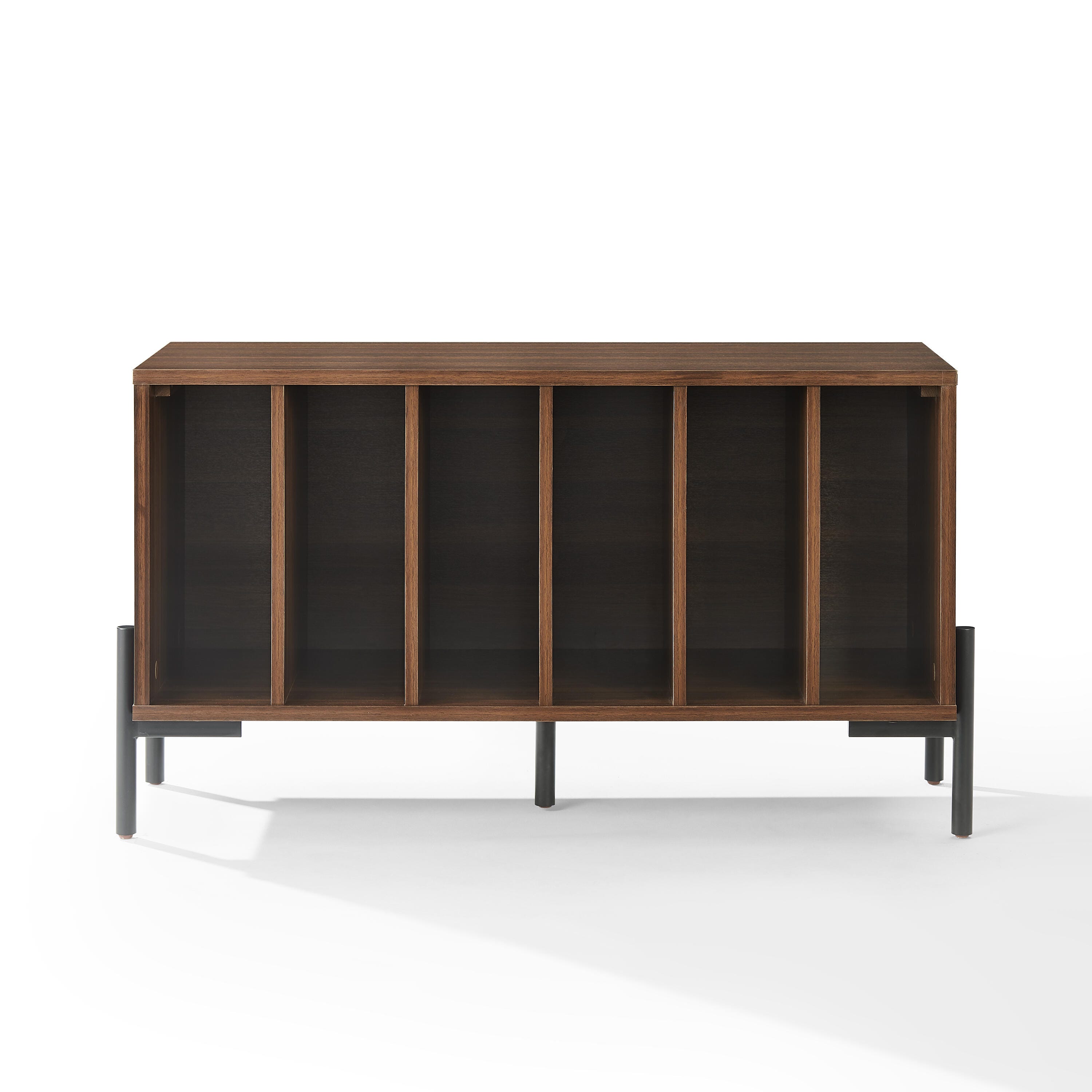 Crosley Furniture Greenwich 40" Record Player Stand, Walnut, large