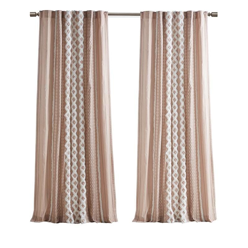 INK+IVY Imani Curtain, Blush/White, large
