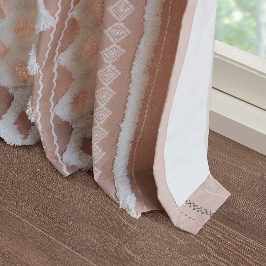 INK+IVY Imani Curtain, Blush/White, large