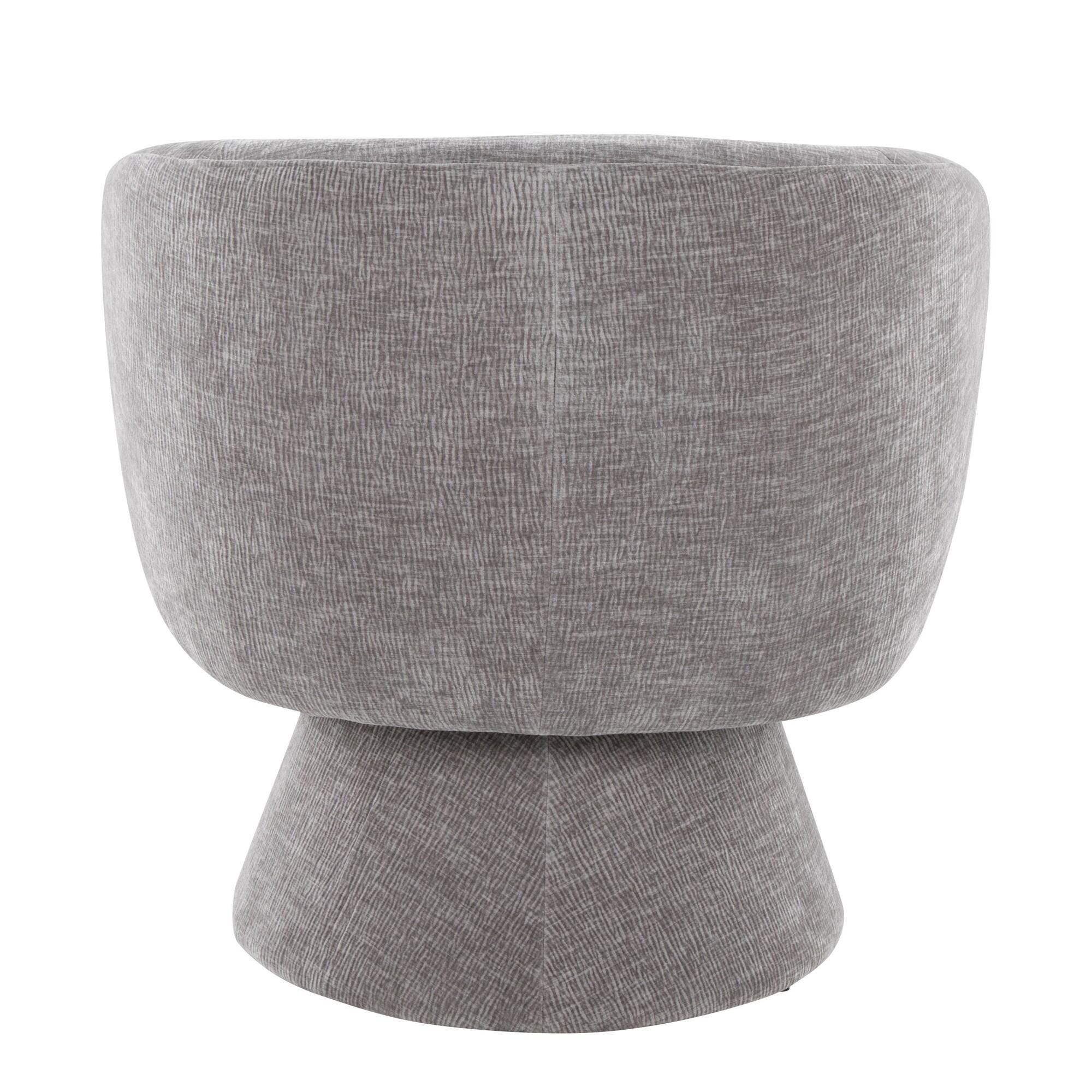 LumiSource Fran Swivel Accent Chair, Gray, large