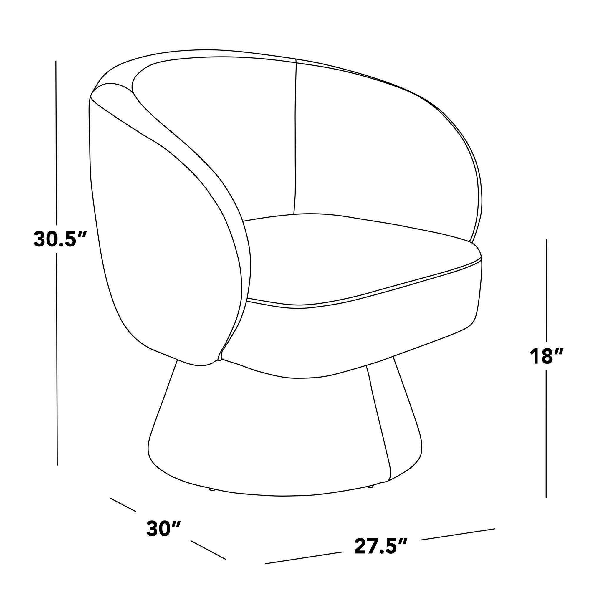 LumiSource Fran Swivel Accent Chair, Green, large