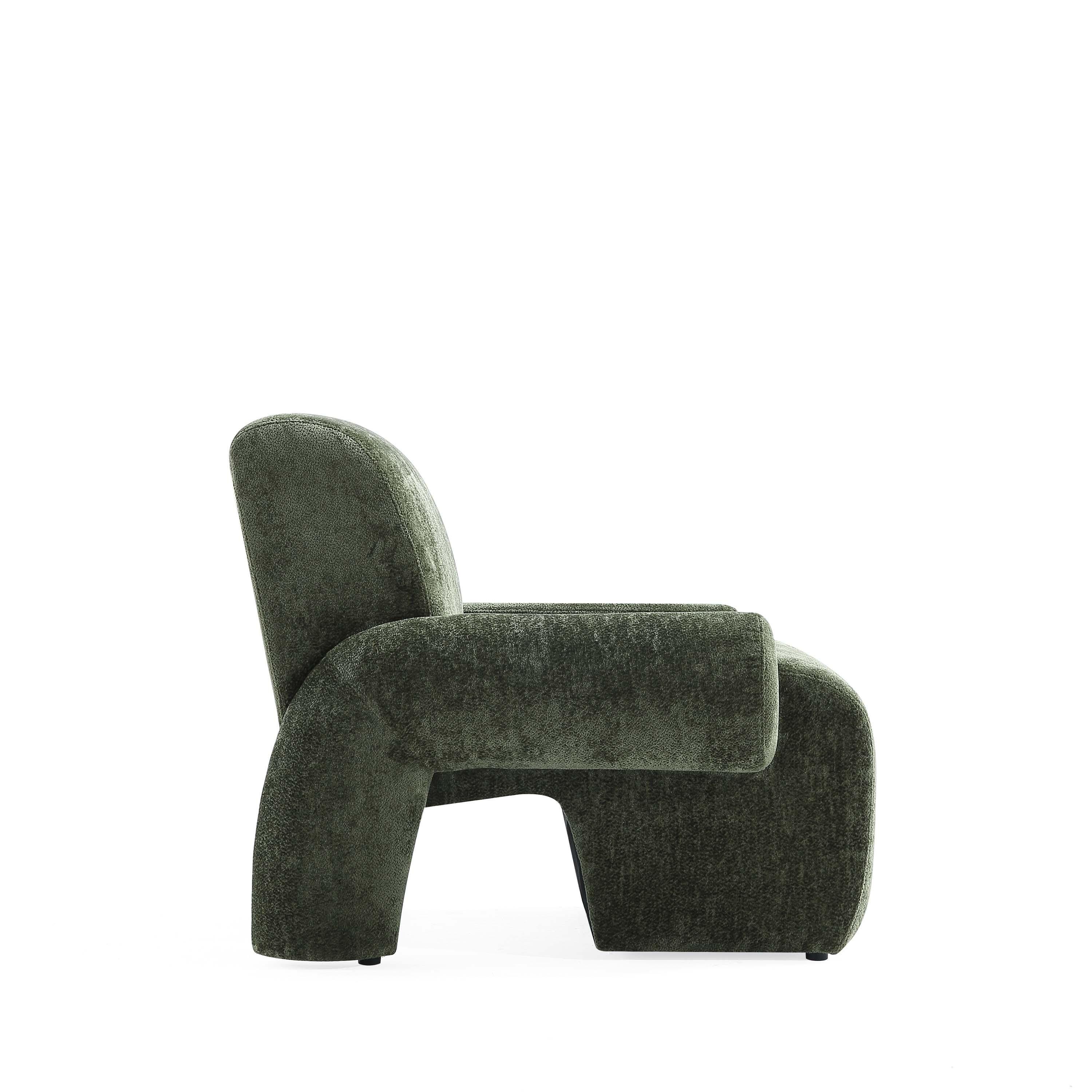Manhattan Comfort Verandah Accent Chair, Olive Green, large