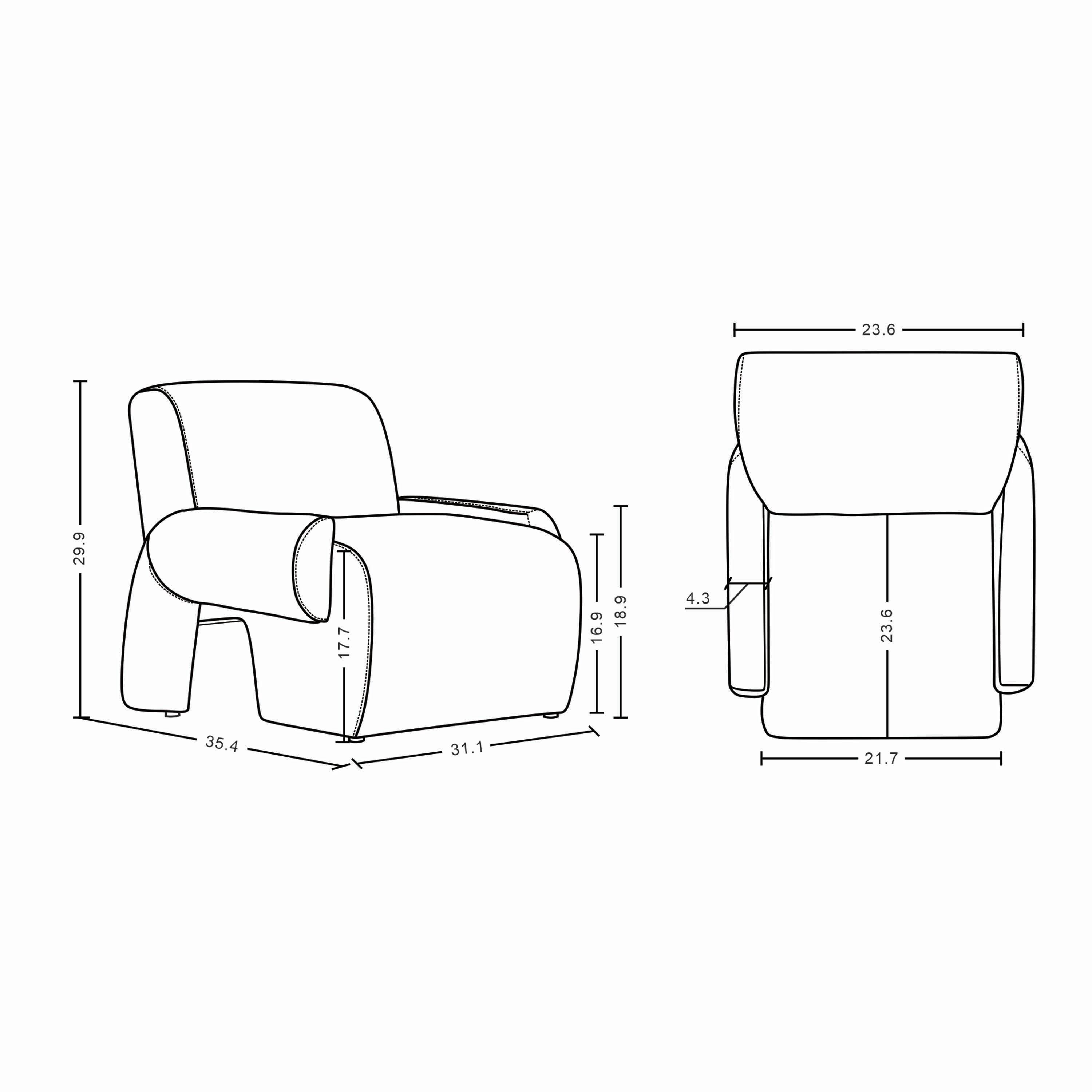 Manhattan Comfort Verandah Accent Chair, Beige, large