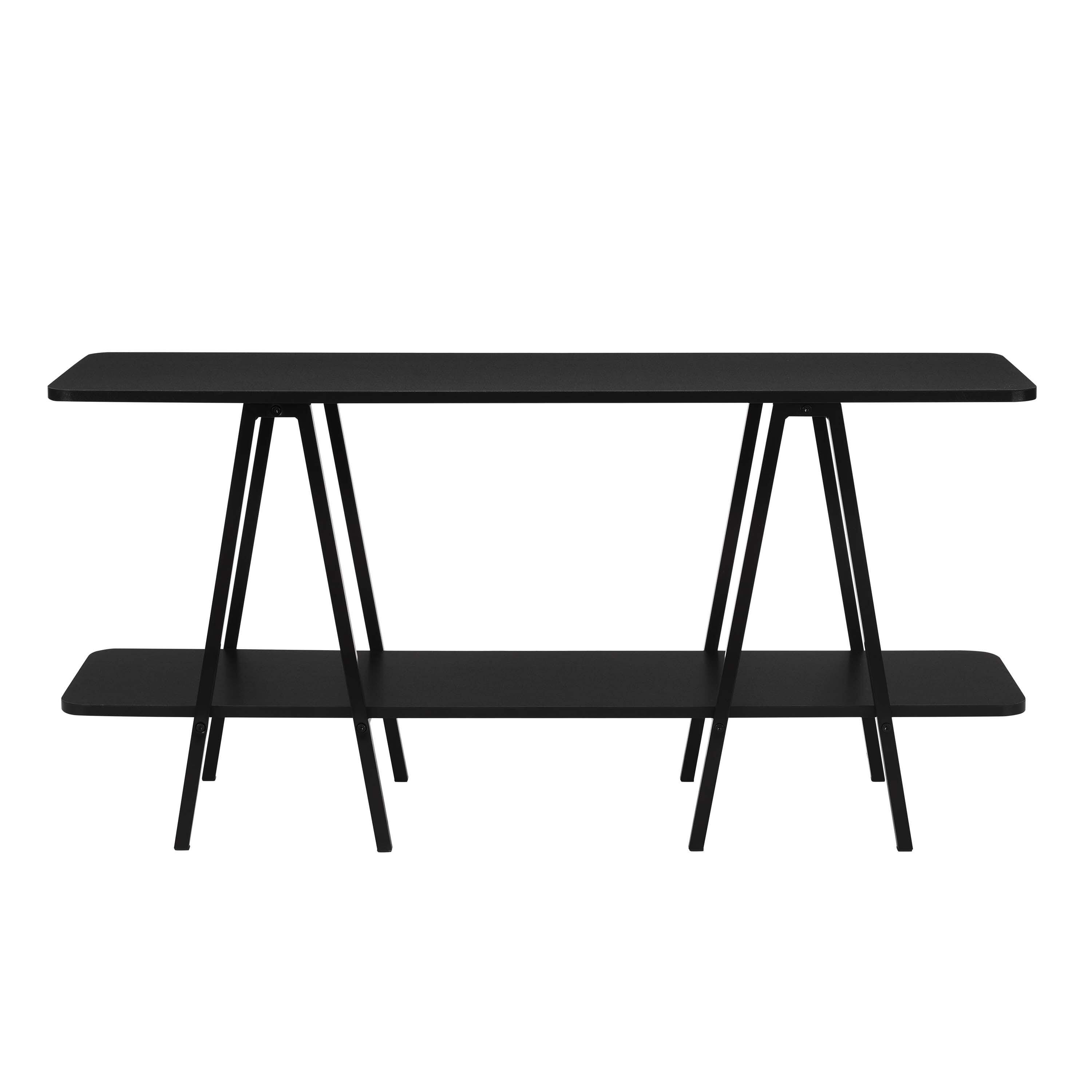 Manhattan Comfort Celine Solid Console Table, Black, large