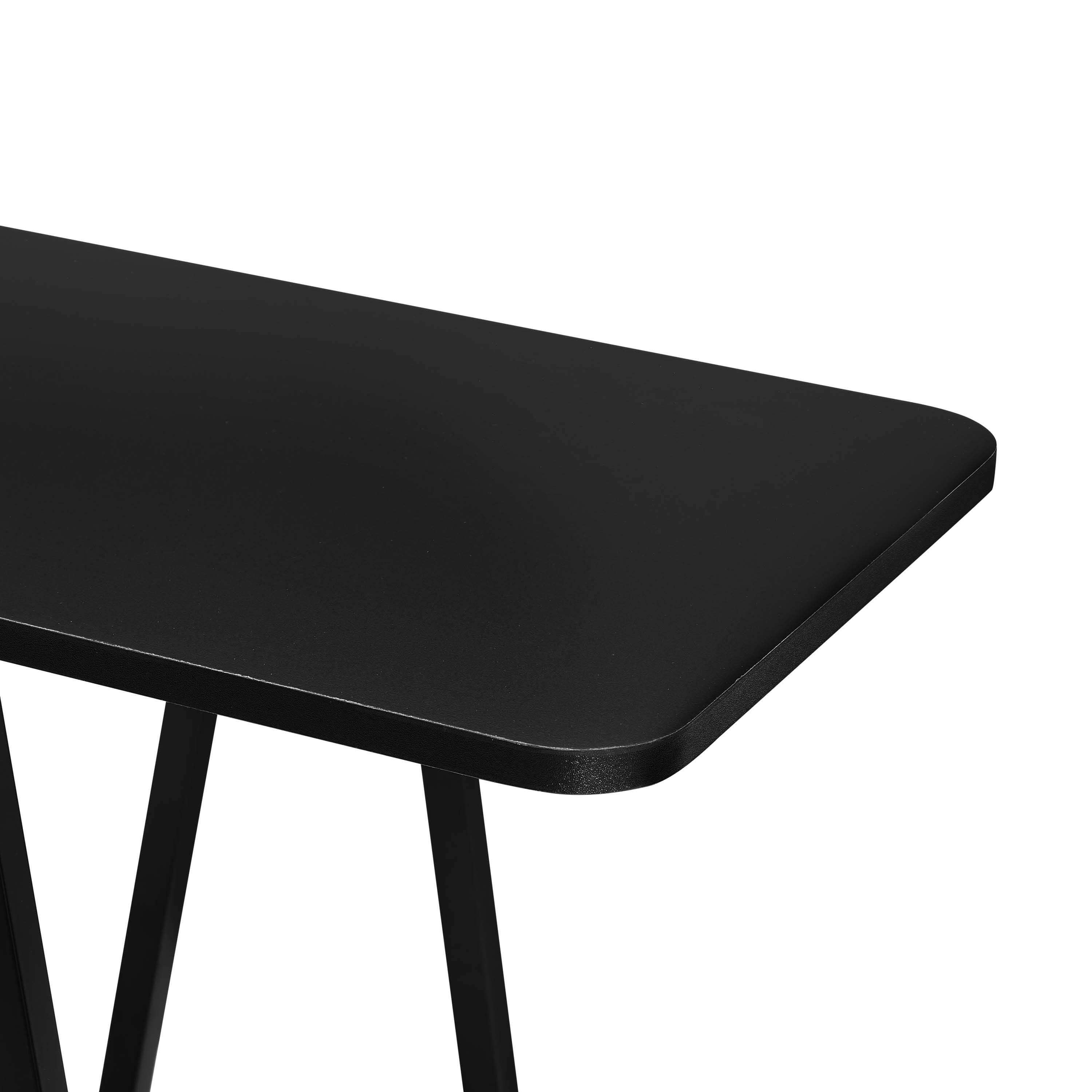 Manhattan Comfort Celine Solid Console Table, Black, large