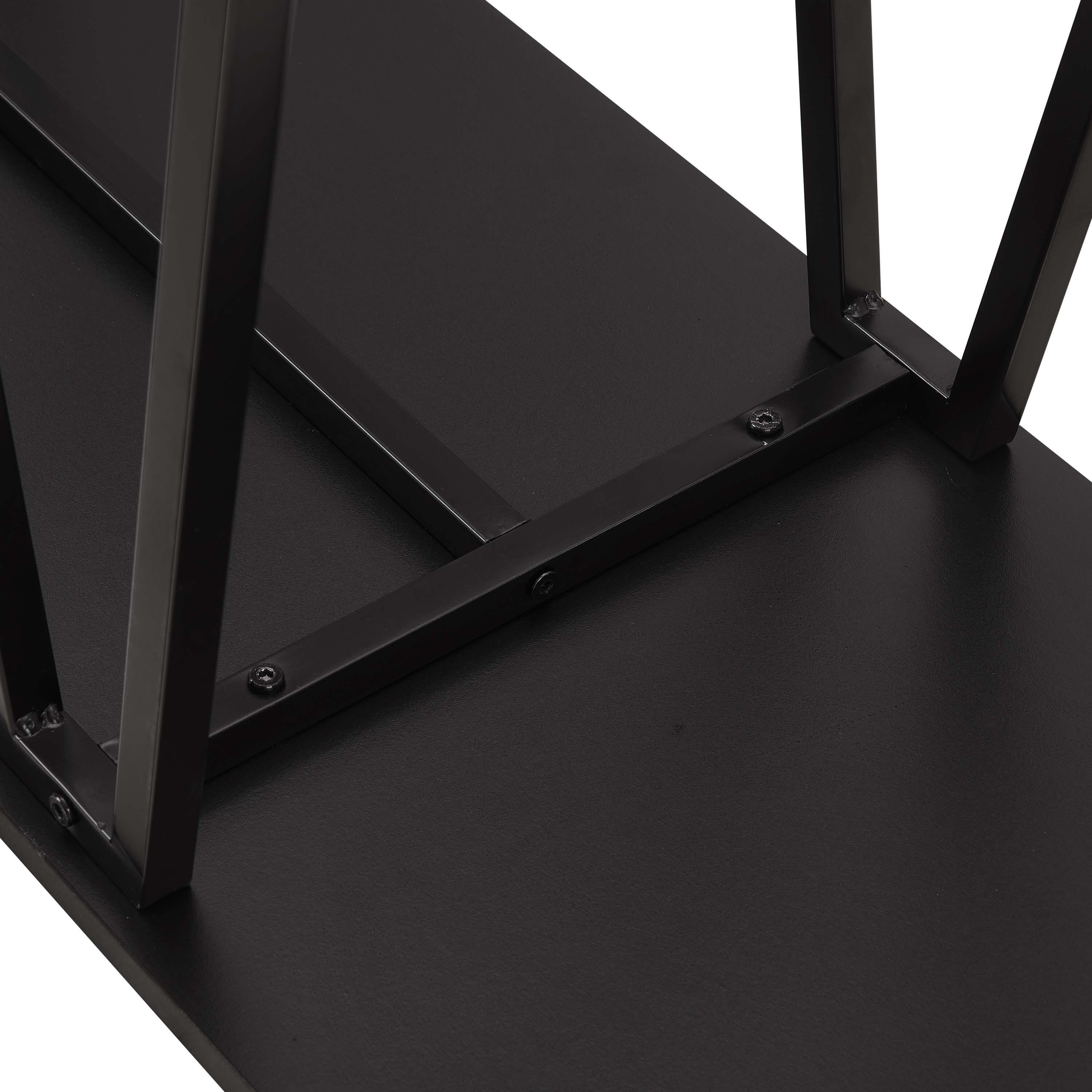 Manhattan Comfort Celine Solid Console Table, Black, large