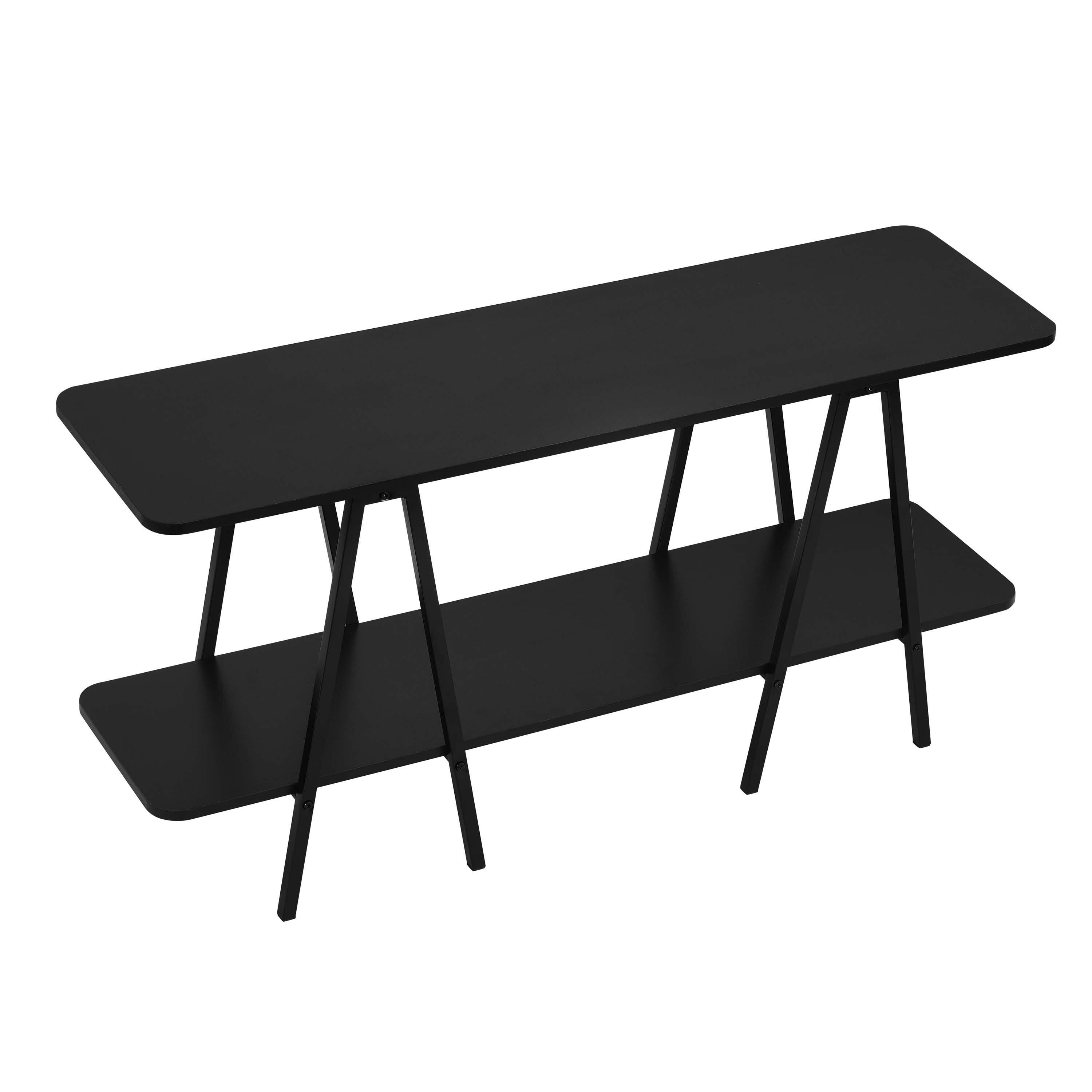Manhattan Comfort Celine Solid Console Table, Black, large