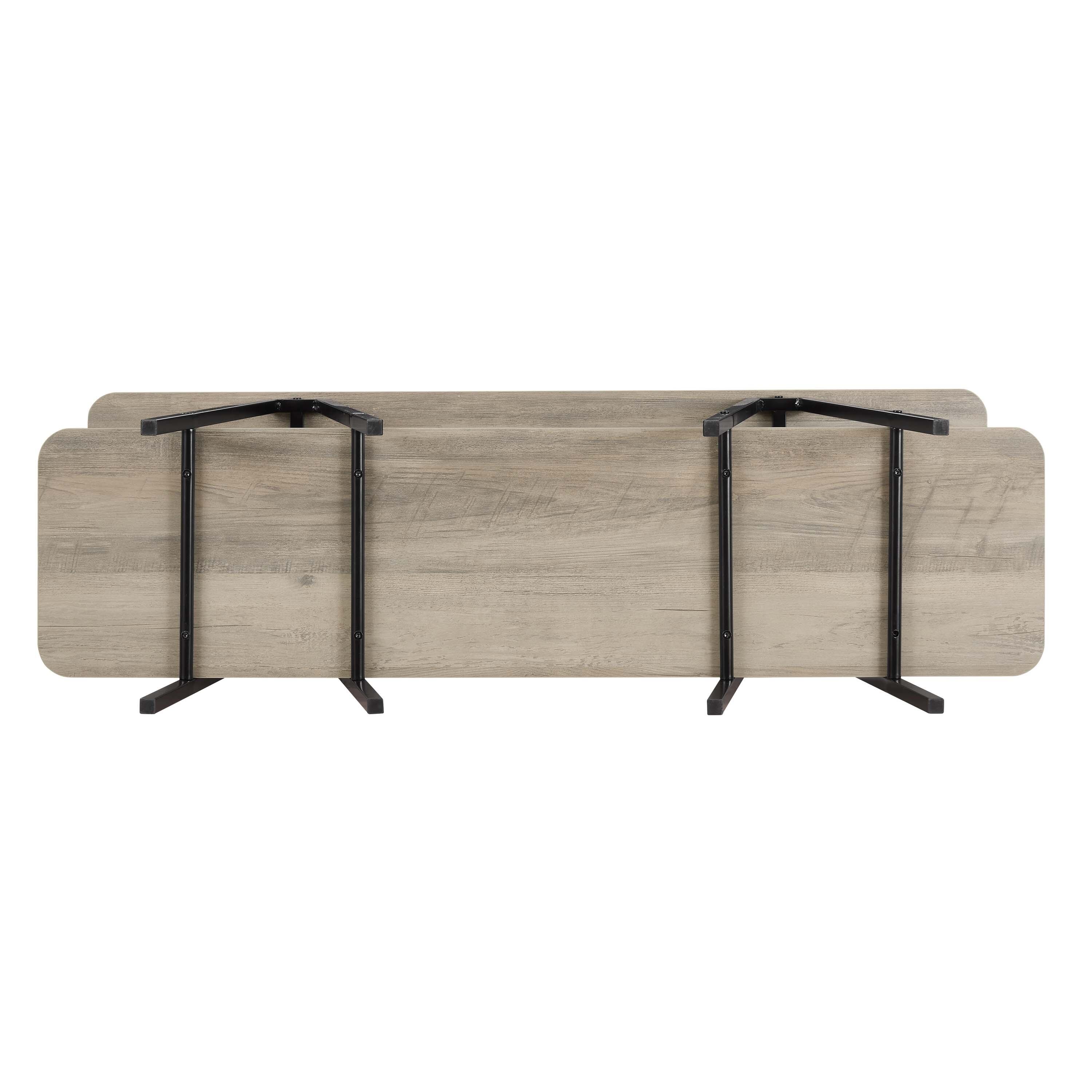 Manhattan Comfort Celine Solid Console Table, Rustic Gray, large