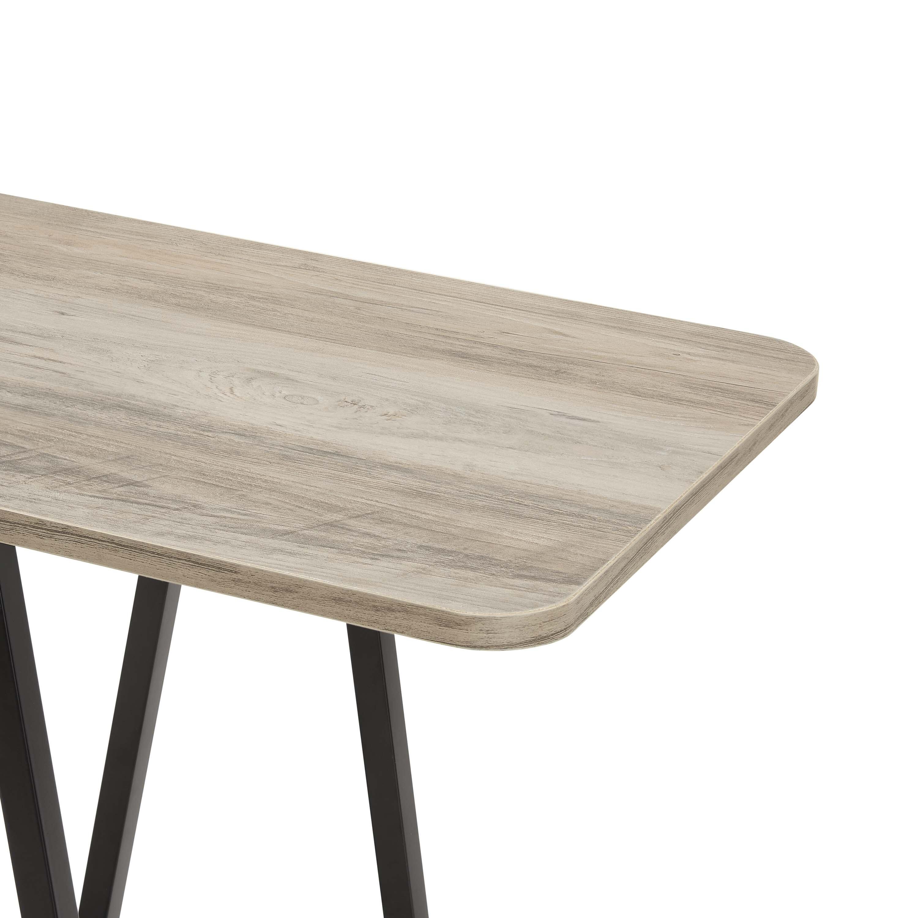 Manhattan Comfort Celine Solid Console Table, Rustic Gray, large