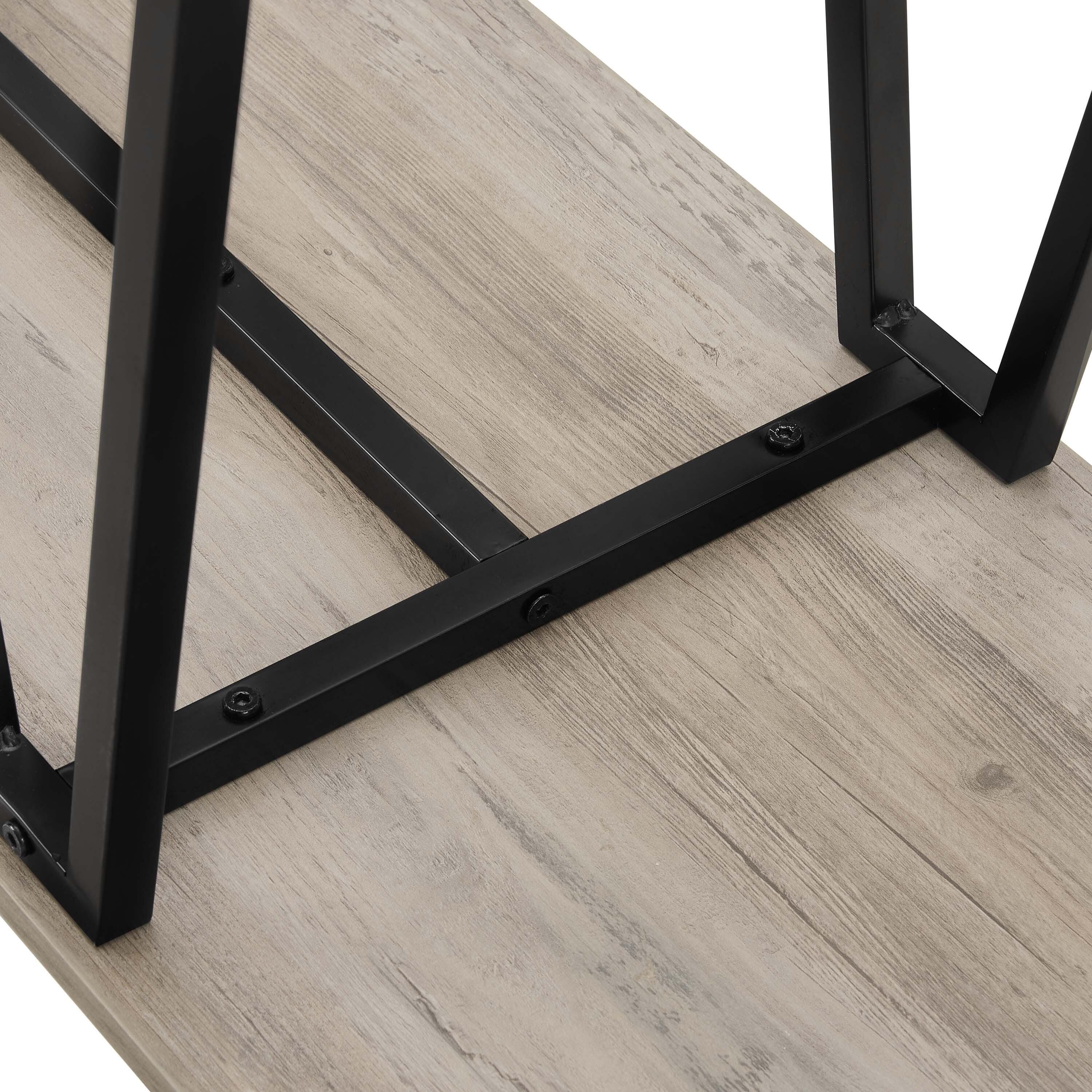 Manhattan Comfort Celine Solid Console Table, Rustic Gray, large