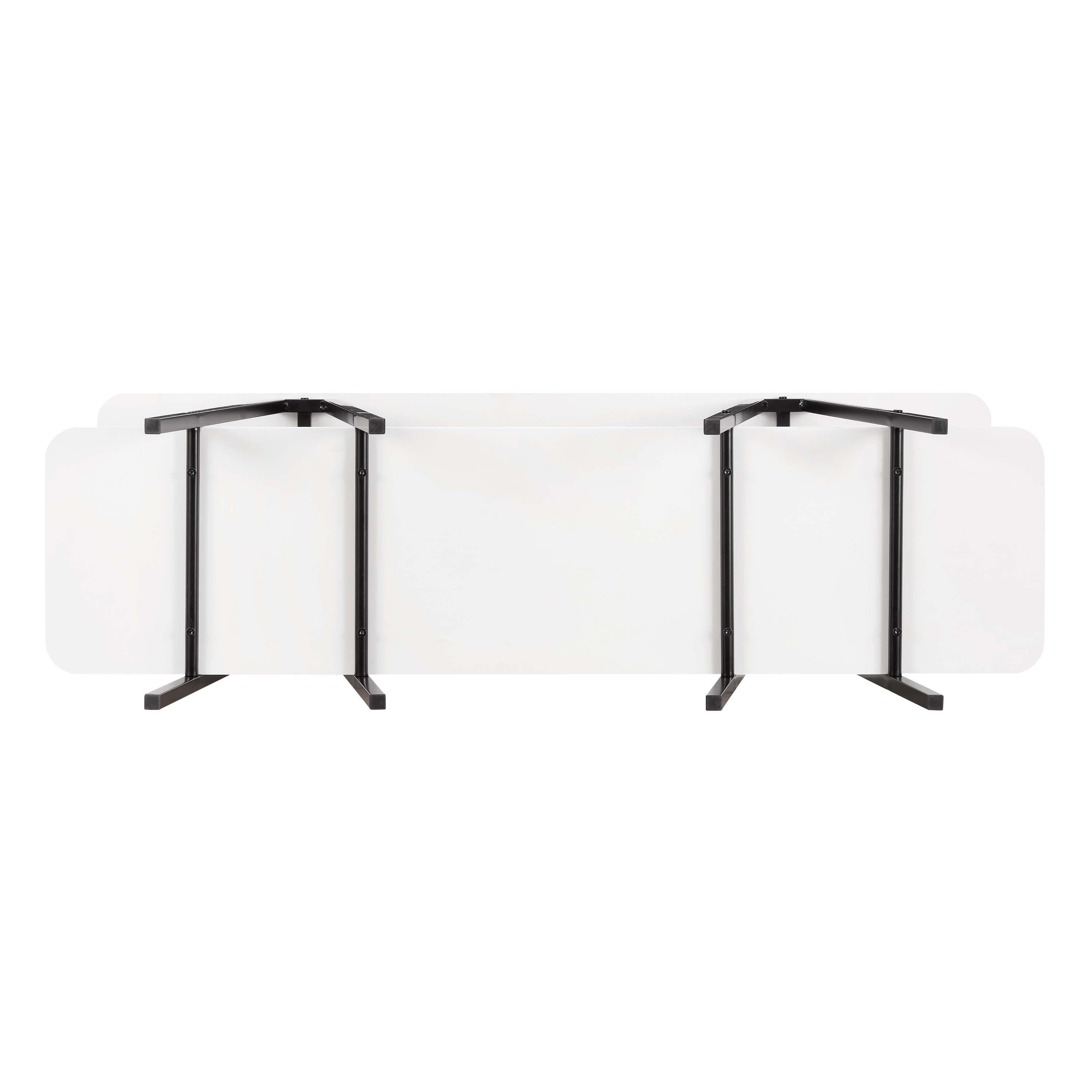 Manhattan Comfort Celine Solid Console Table, White, large