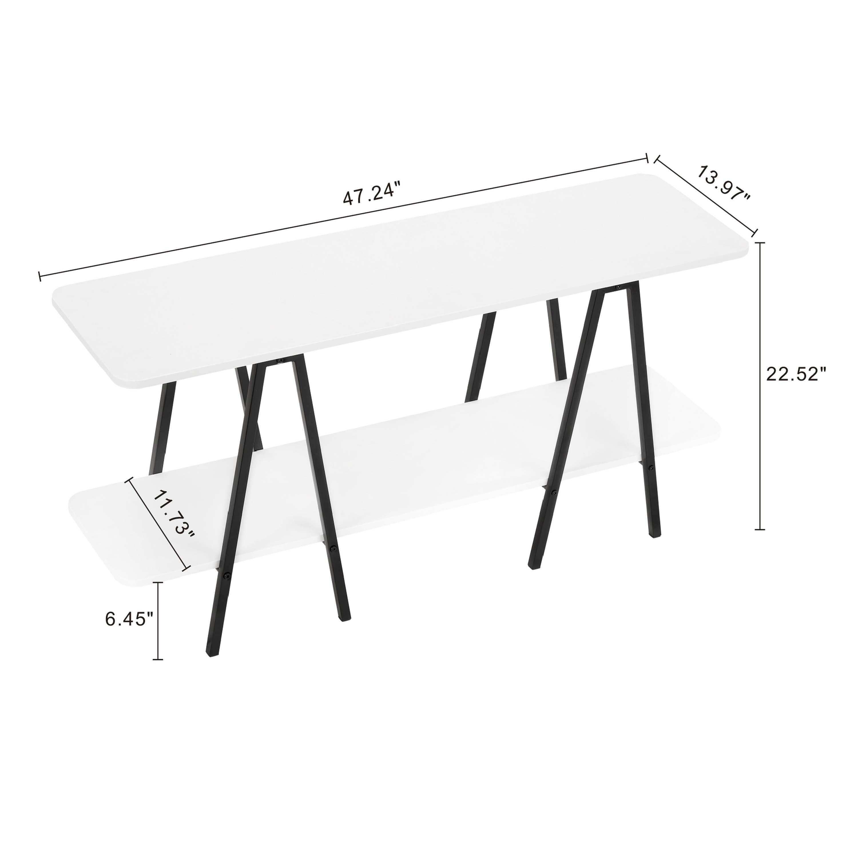 Manhattan Comfort Celine Solid Console Table, White, large