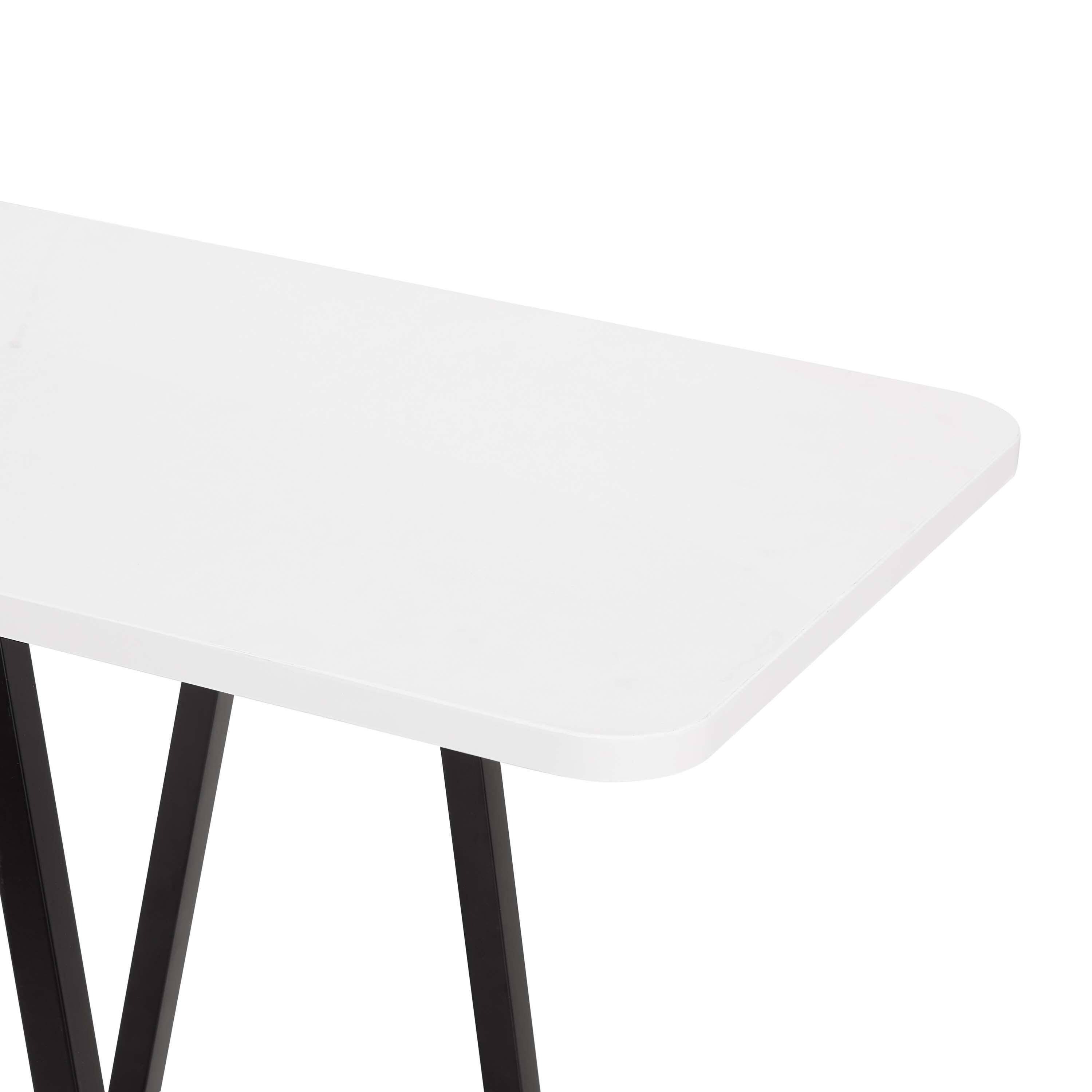 Manhattan Comfort Celine Solid Console Table, White, large