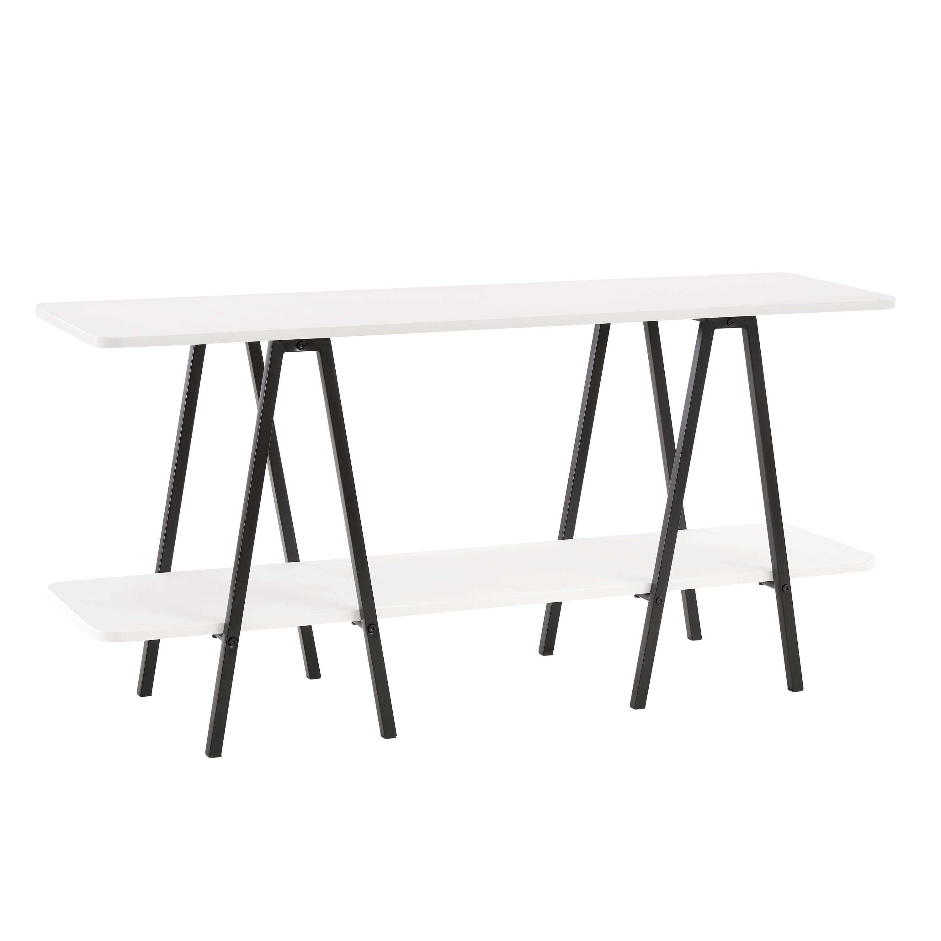 Manhattan Comfort Celine Solid Console Table, White, large