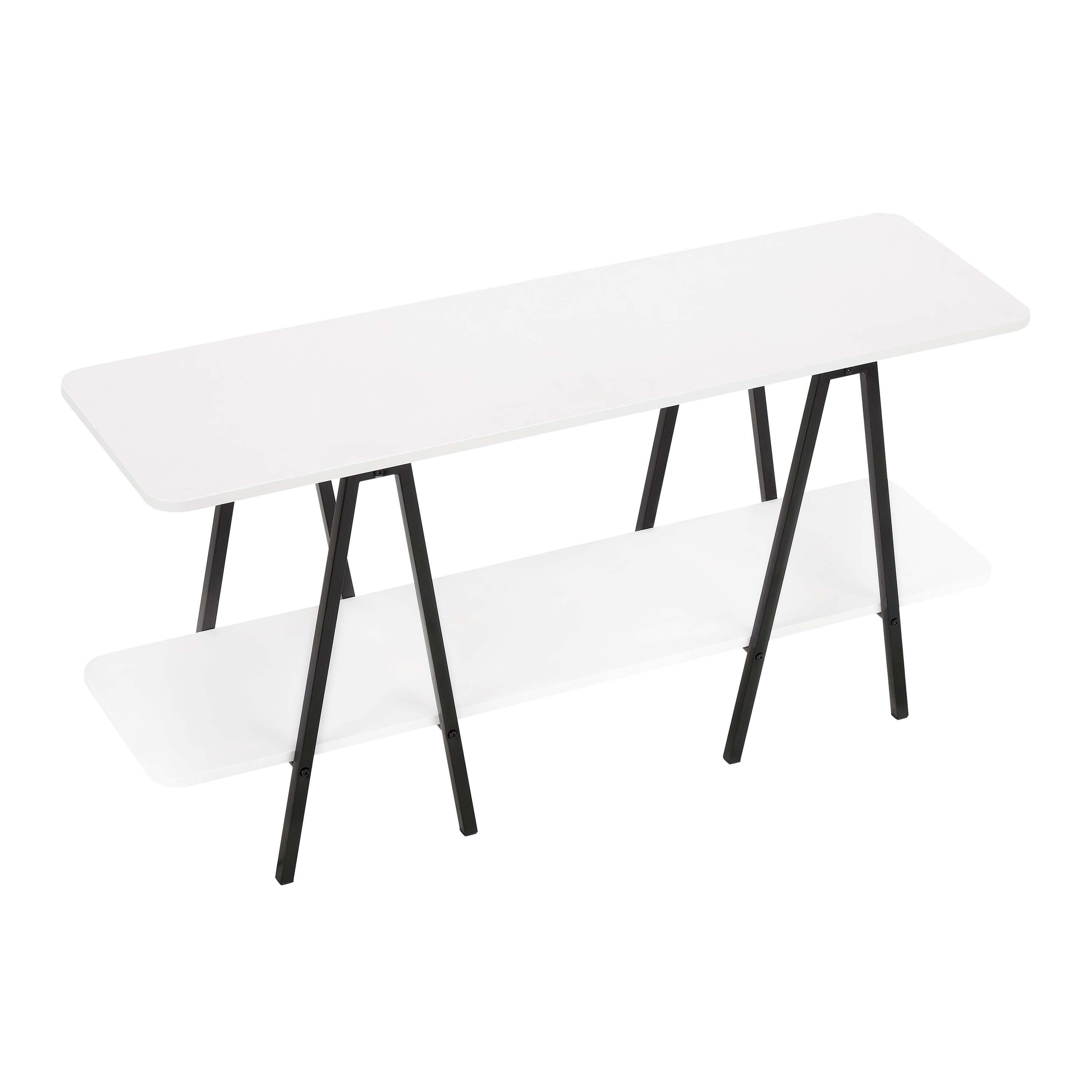 Manhattan Comfort Celine Solid Console Table, White, large