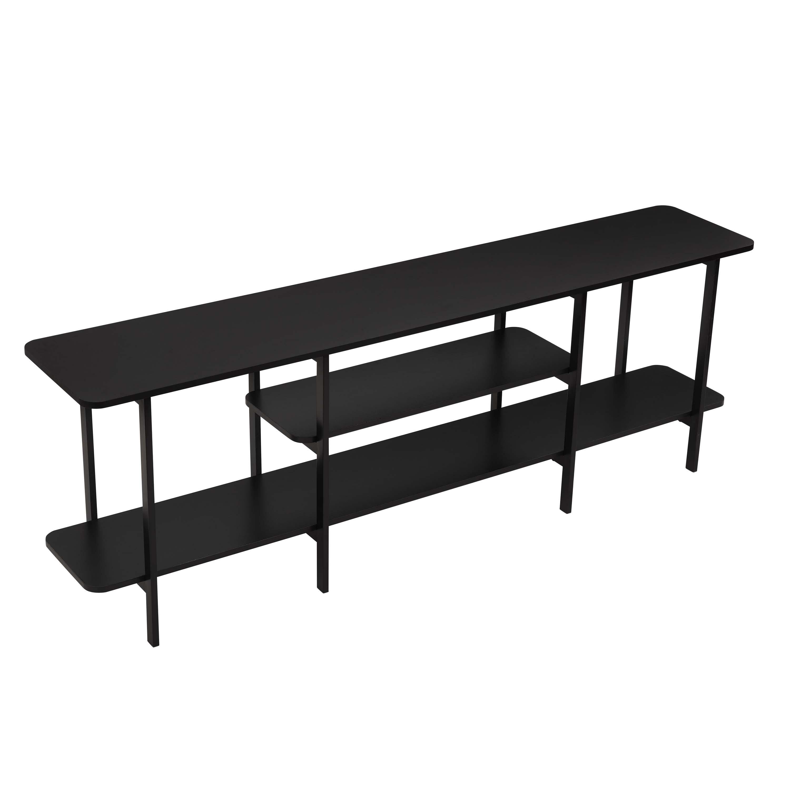 Manhattan Comfort Celine Console Table, Black, large