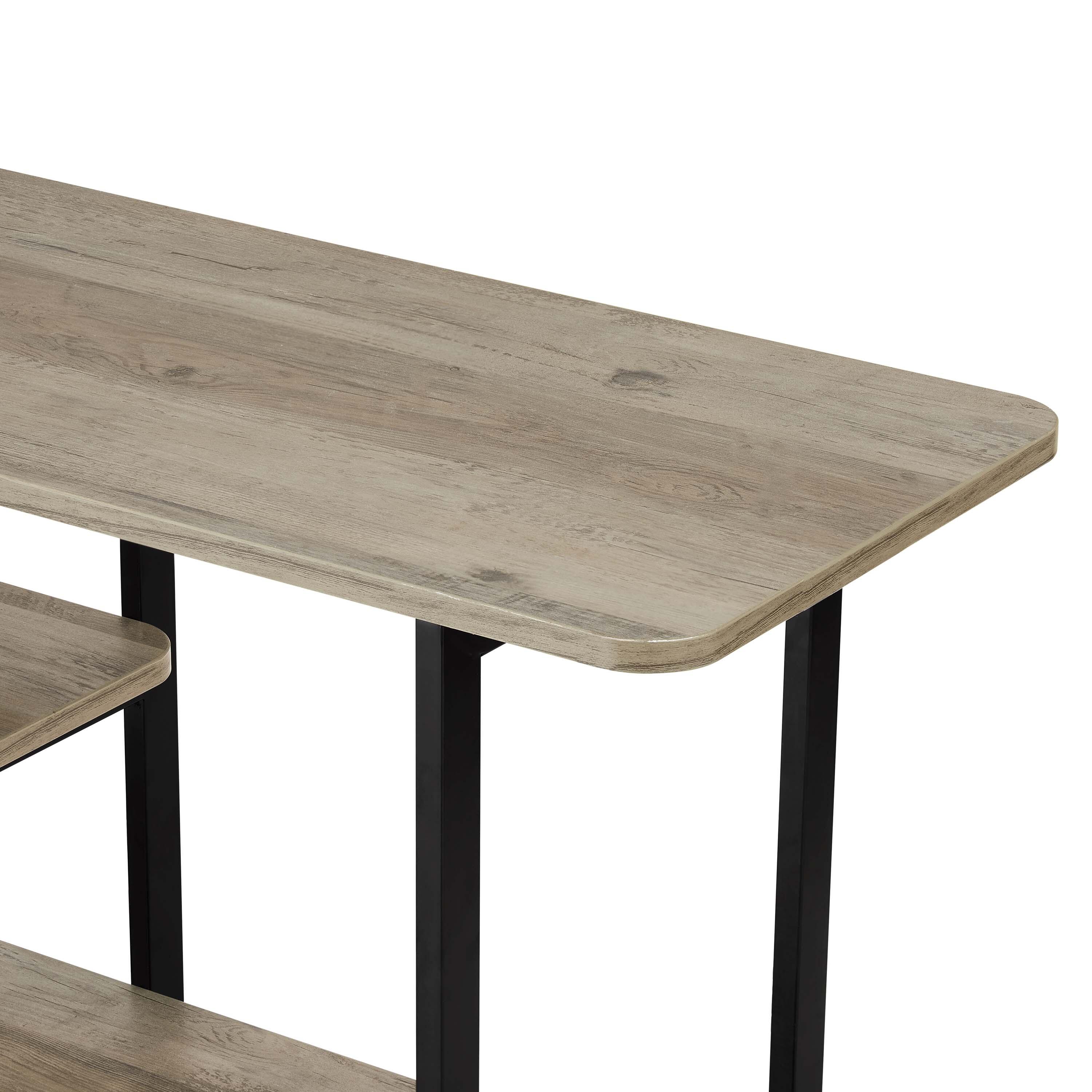 Manhattan Comfort Celine Console Table, Rustic Gray, large