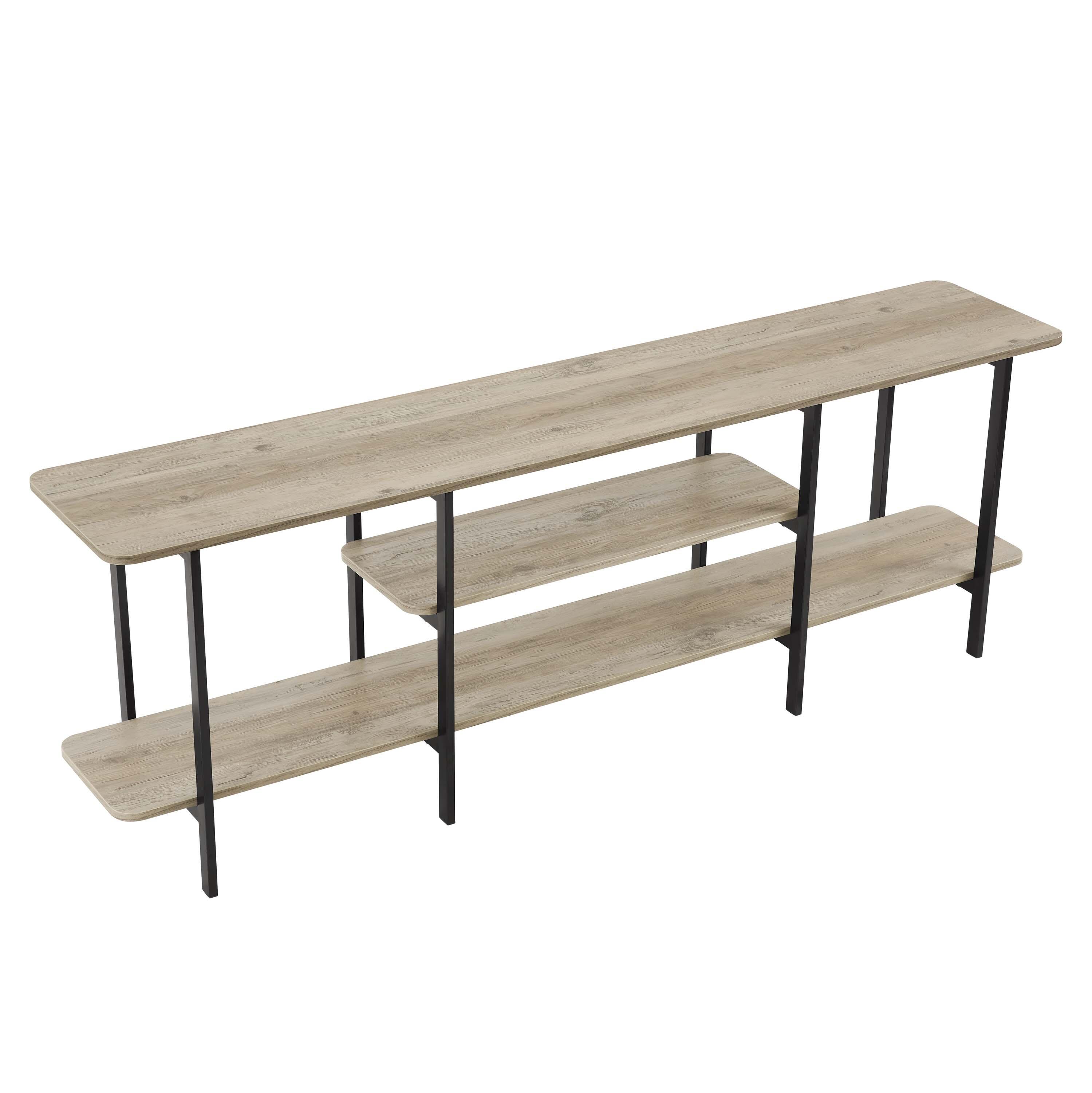 Manhattan Comfort Celine Console Table, Rustic Gray, large