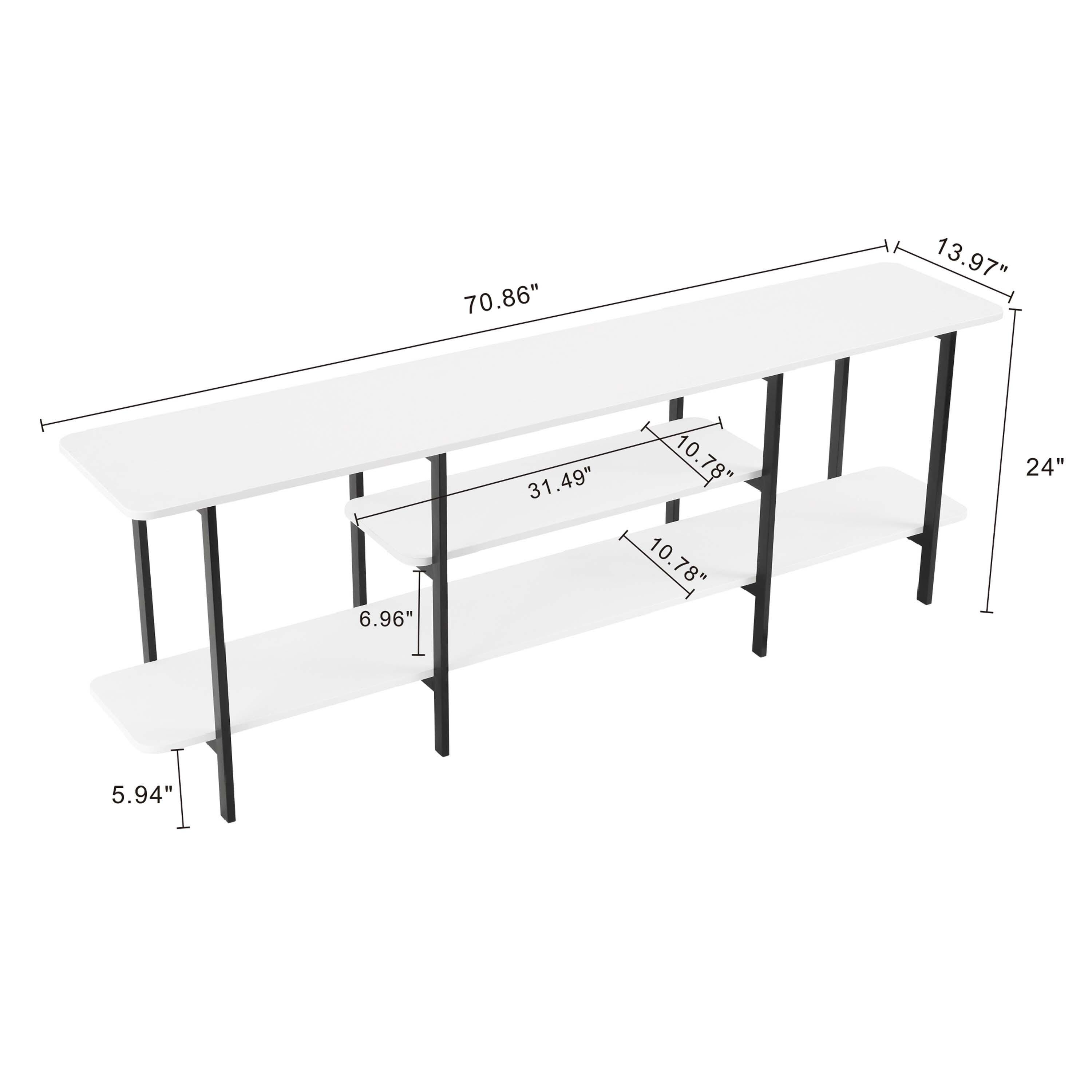 Manhattan Comfort Celine Console Table, White, large