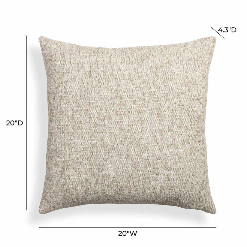 TOV Furniture Poh Decorative Throw Pillow, Beige, large