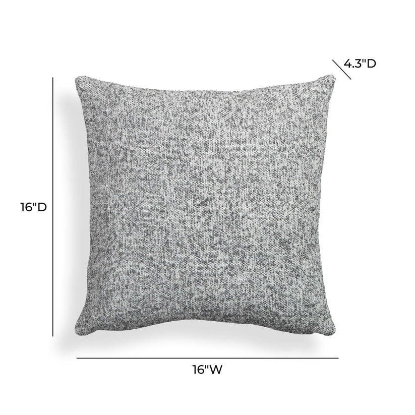 TOV Furniture Poh Square Decorative Throw Pillow, Gray, large
