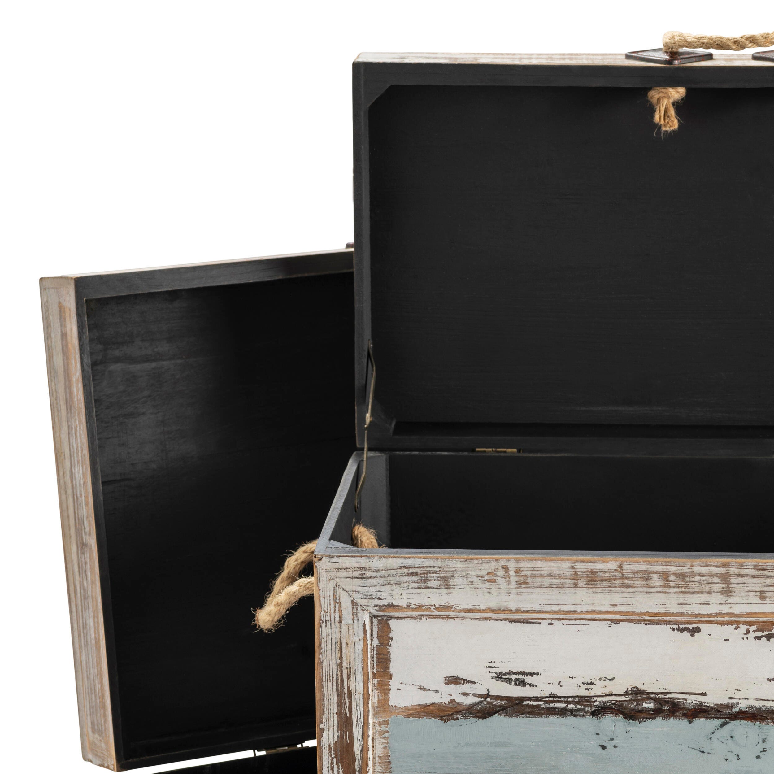Crestview Collection 3-Piece Distressed Storage Trunk Set, , large