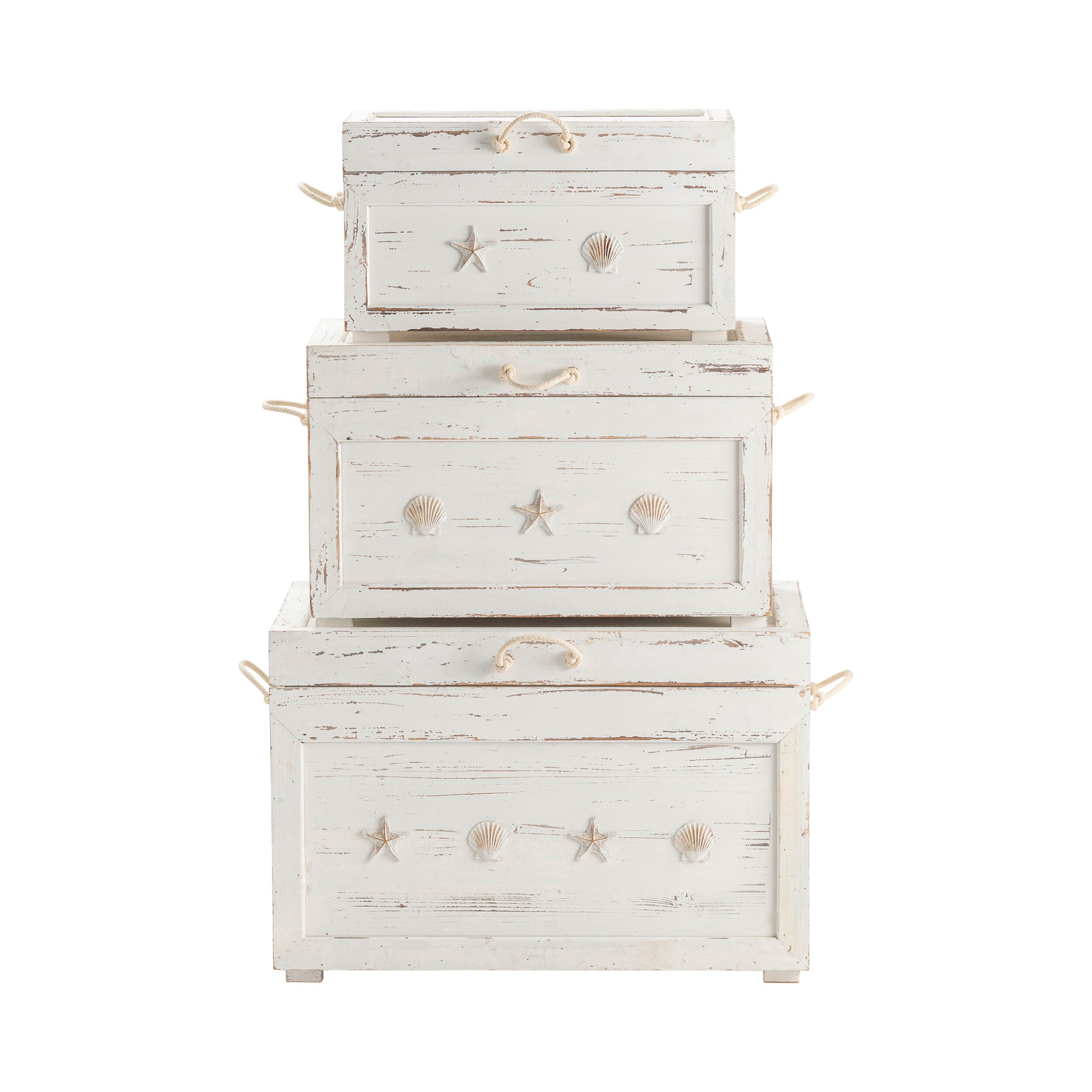 Crestview Collection 3-Piece Seaside Storage Trunk Set, , large