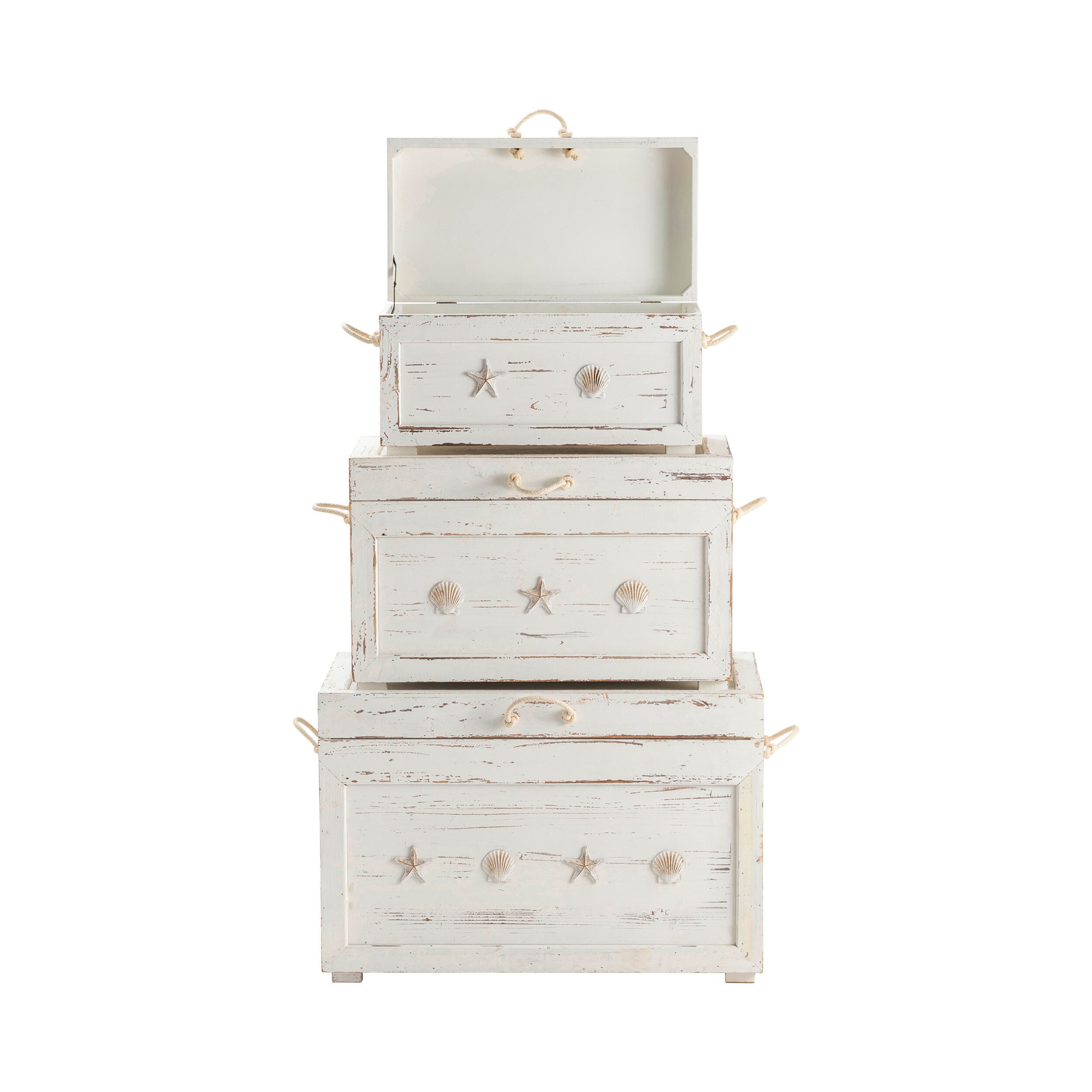 Crestview Collection 3-Piece Seaside Storage Trunk Set, , large