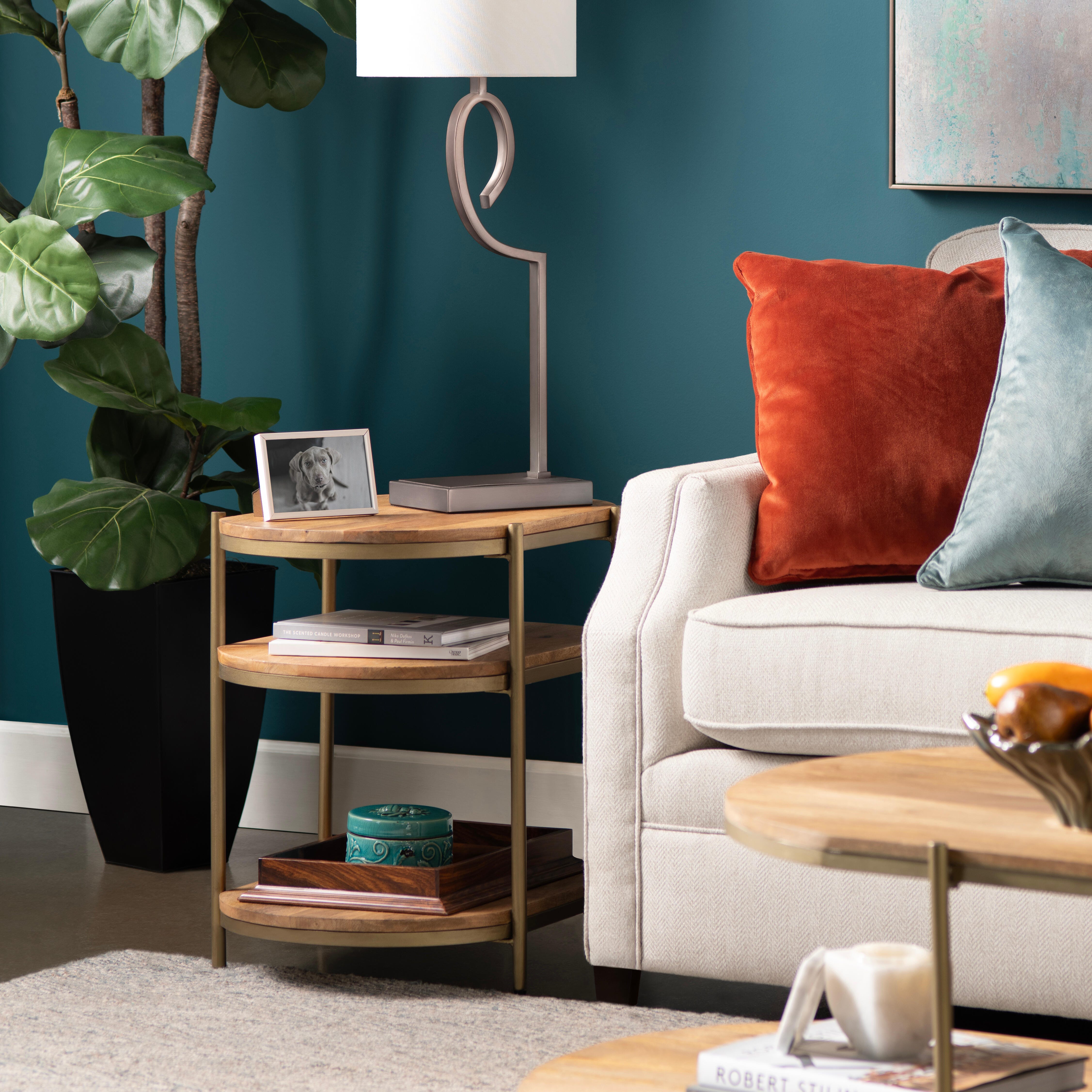 Crestview Collection Multi-Level Oval Accent End Table, , rollover