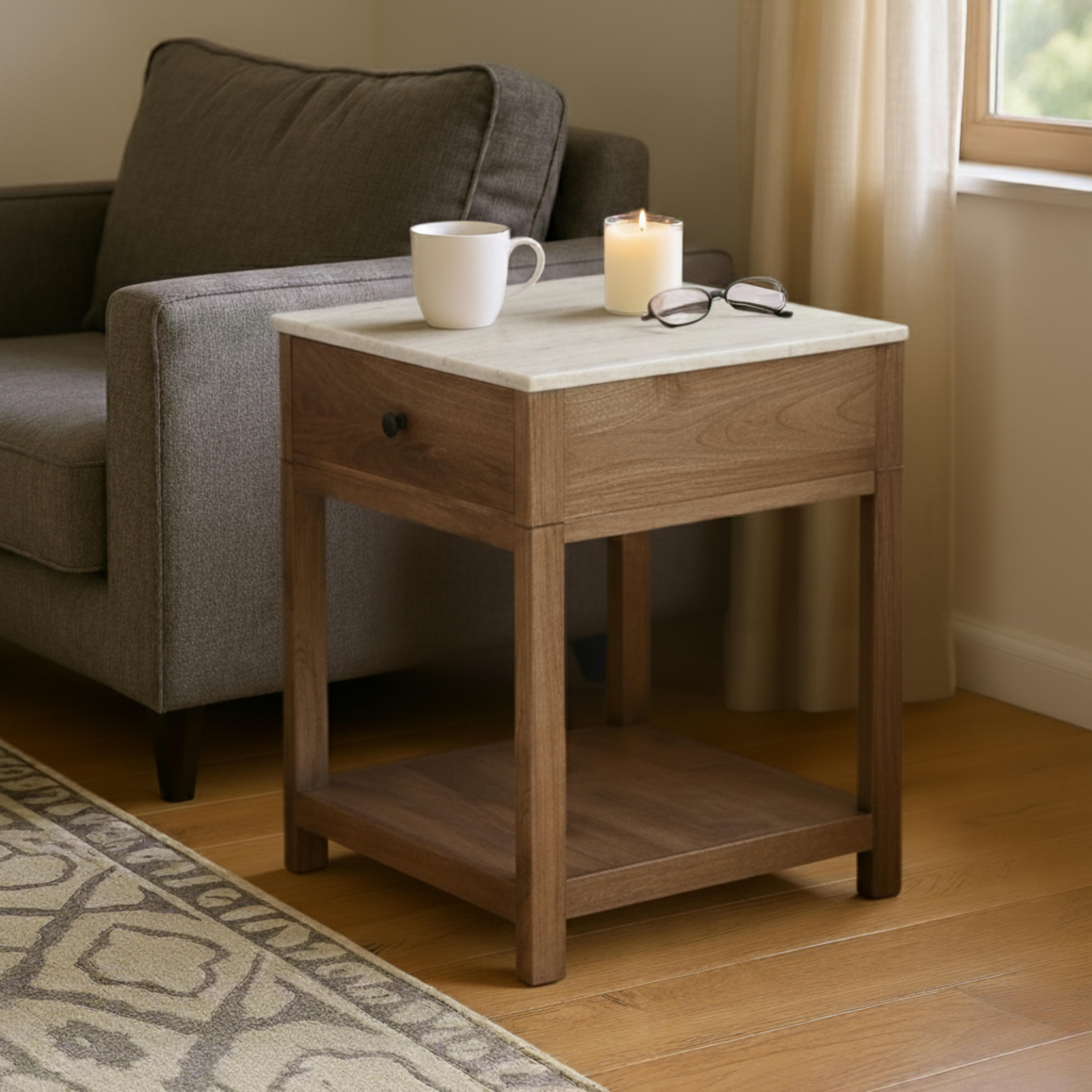 Crestview Collection Travertine Accent Table, , rollover