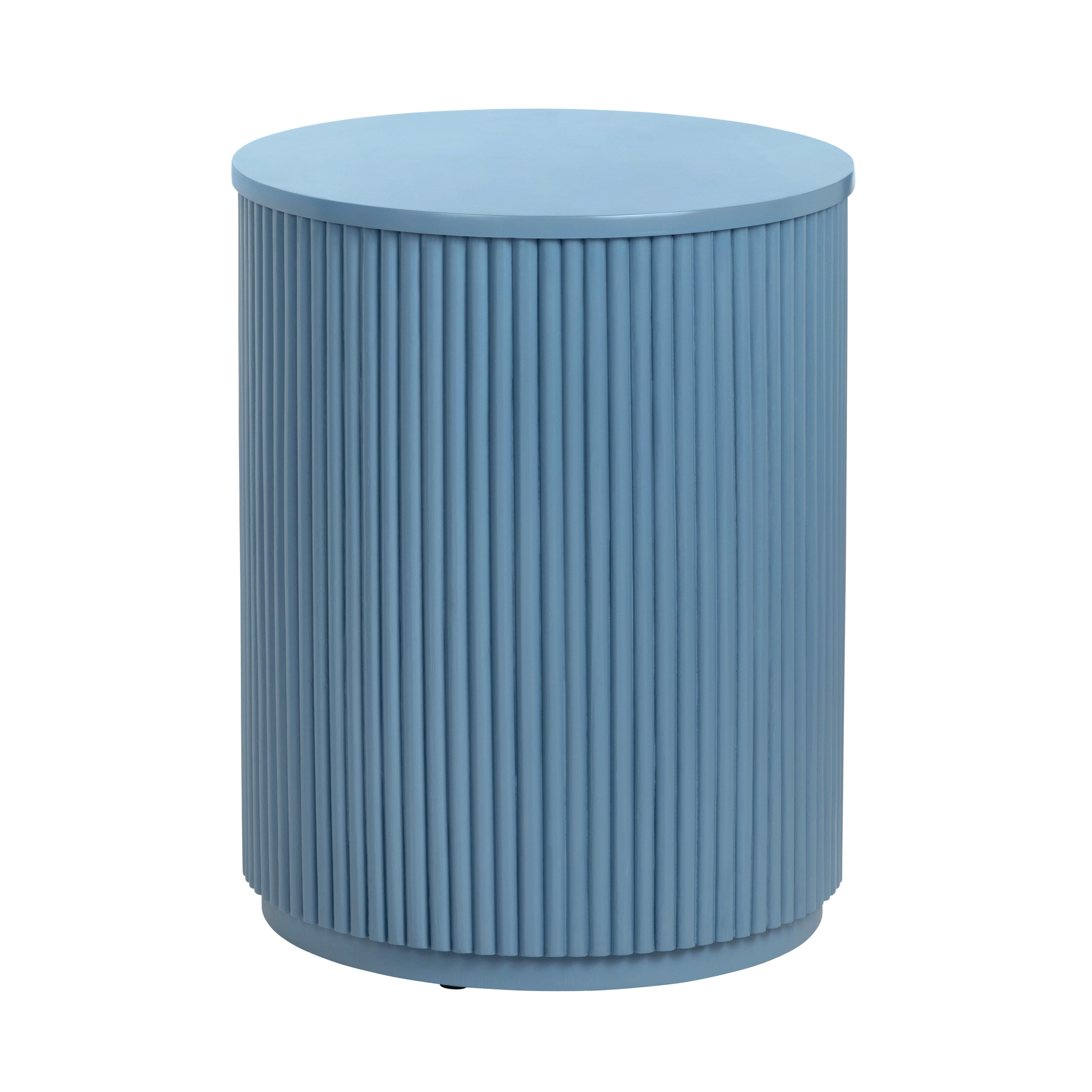 Crestview Collection Solid Accent End Table, Blue, large