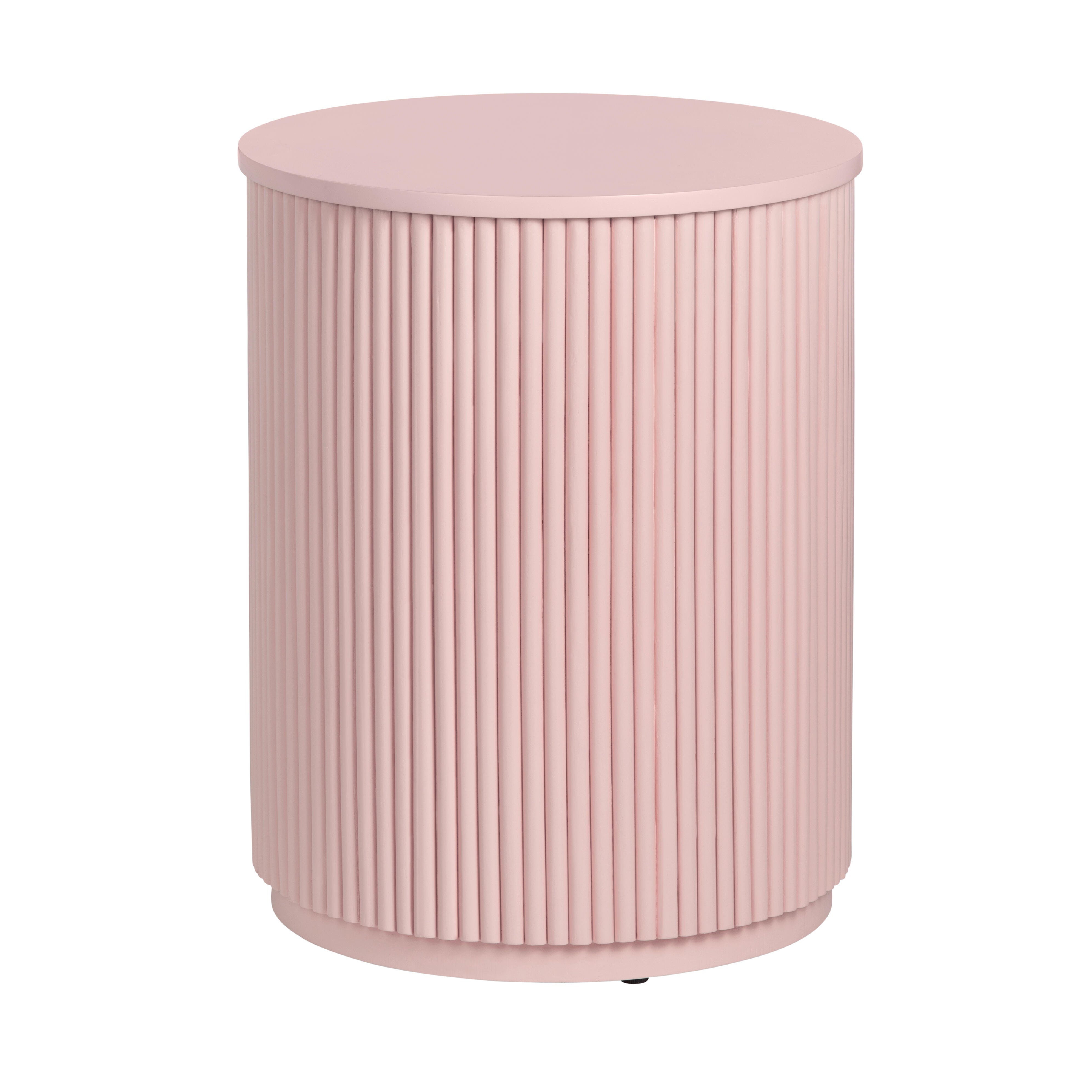 Crestview Collection Solid Accent End Table, Pink, large