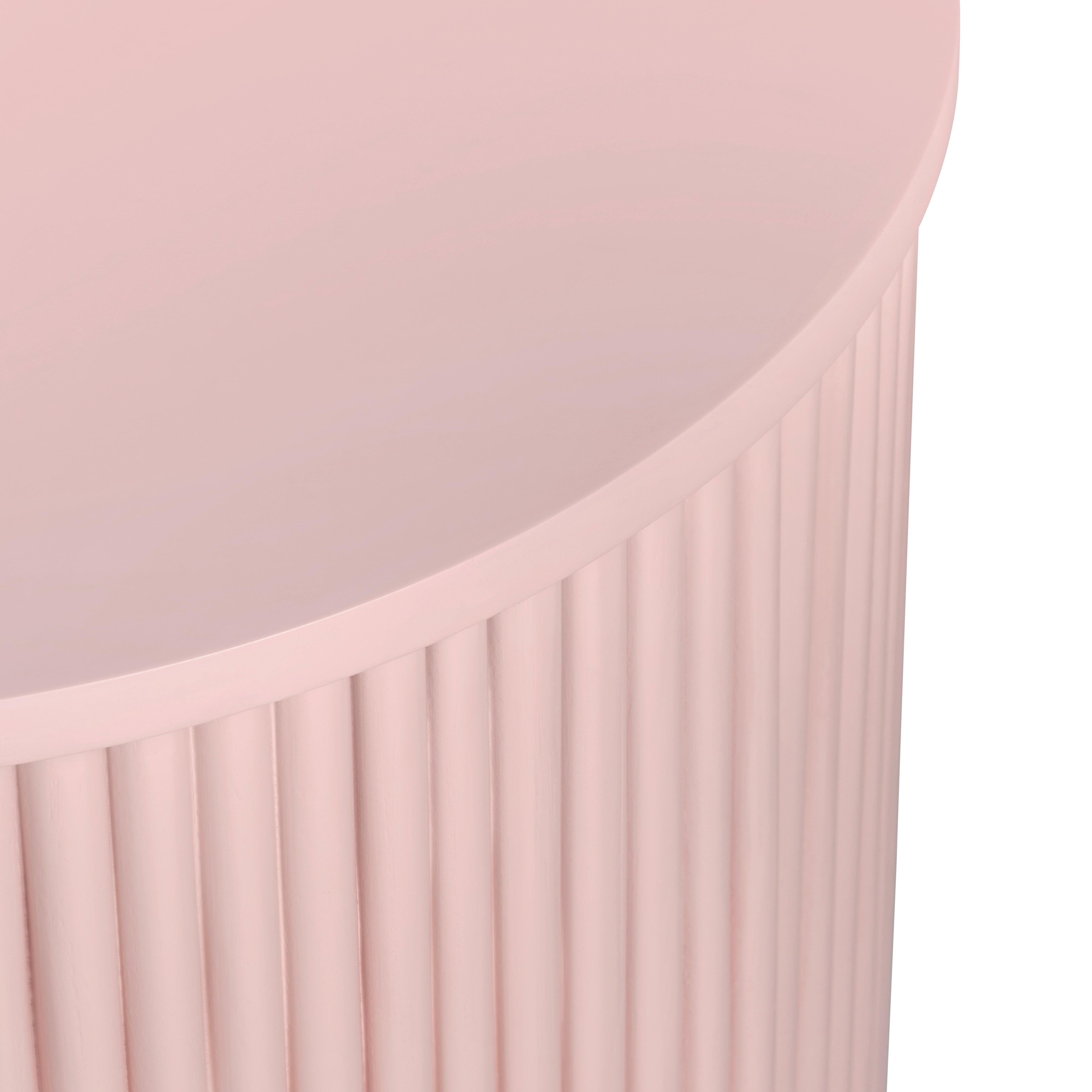 Crestview Collection Solid Accent End Table, Pink, large