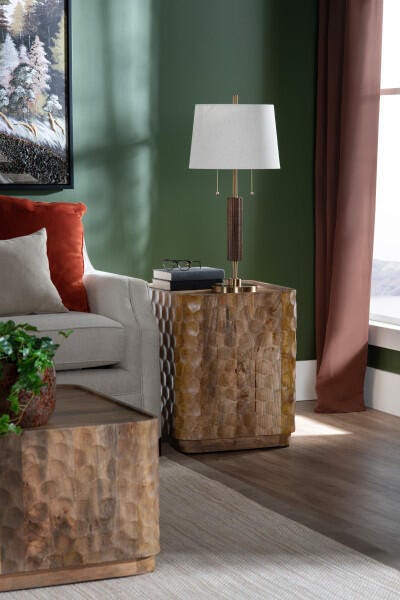 Crestview Collection Sculpted Accent Table, Brown, rollover