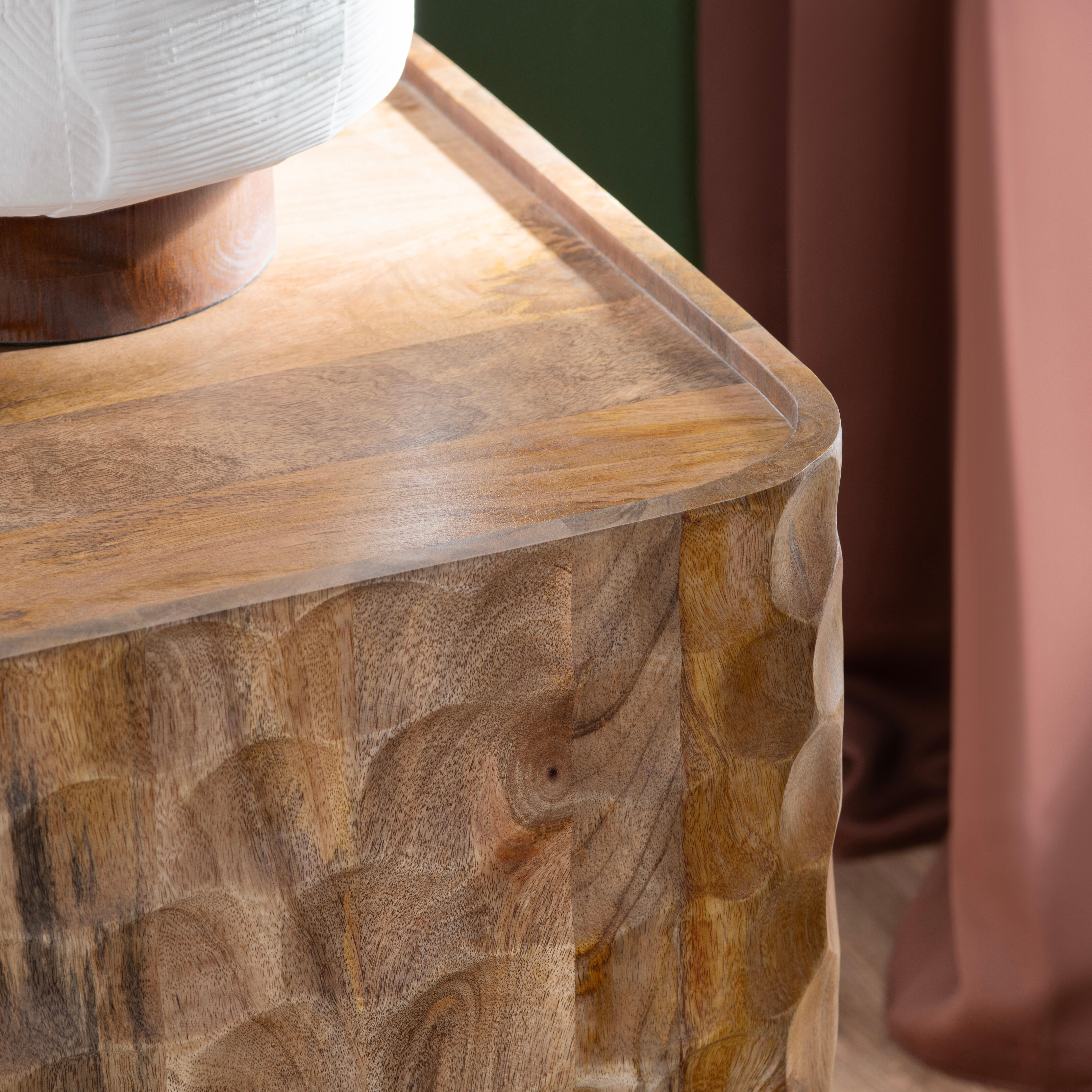 Crestview Collection Sculpted Accent Table, Brown, large