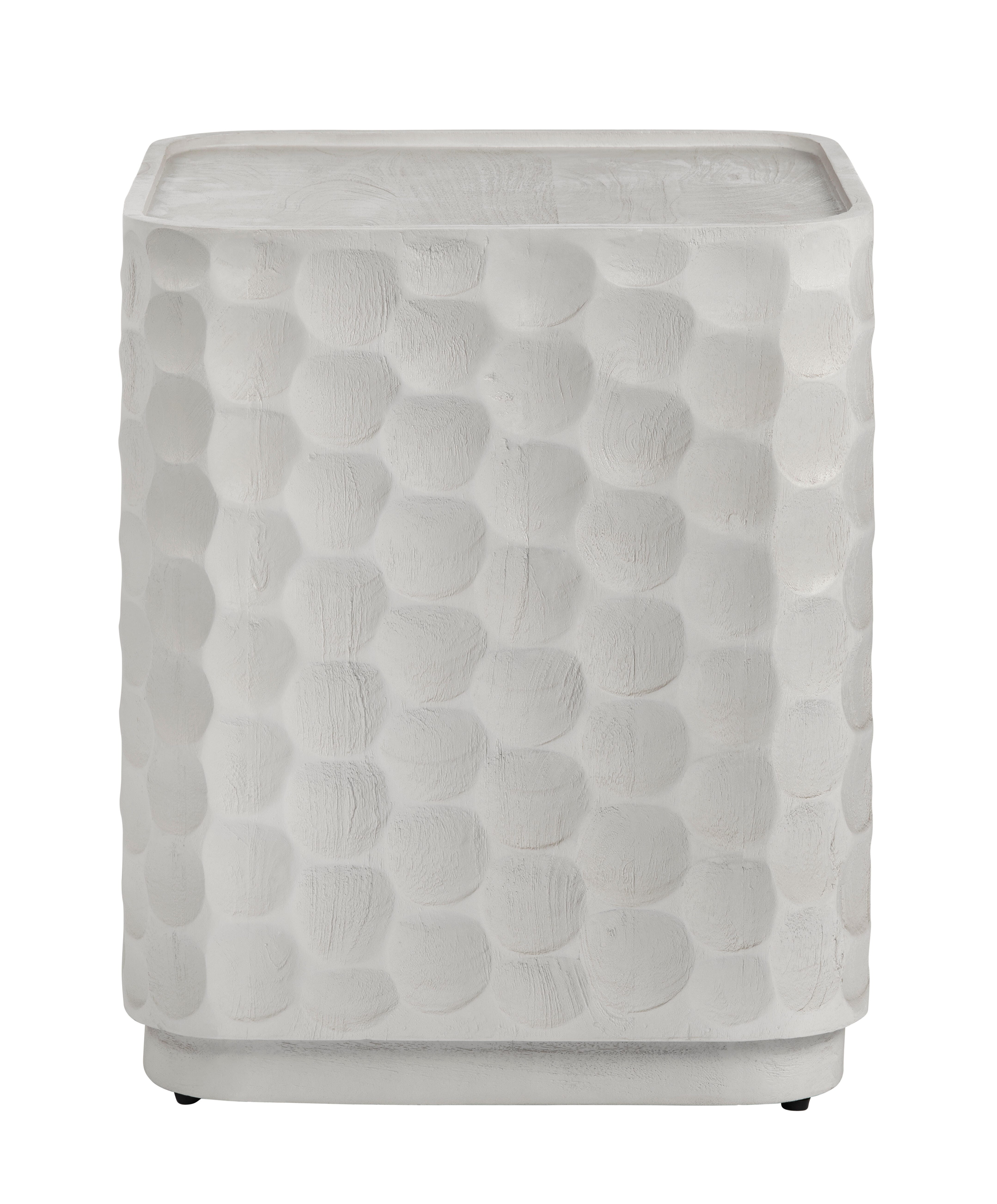 Crestview Collection Sculpted Accent Table, White, large