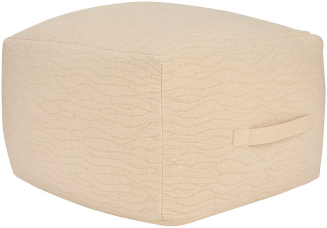 Nourison Home Indoor/Outdoor Pouf, Ivory