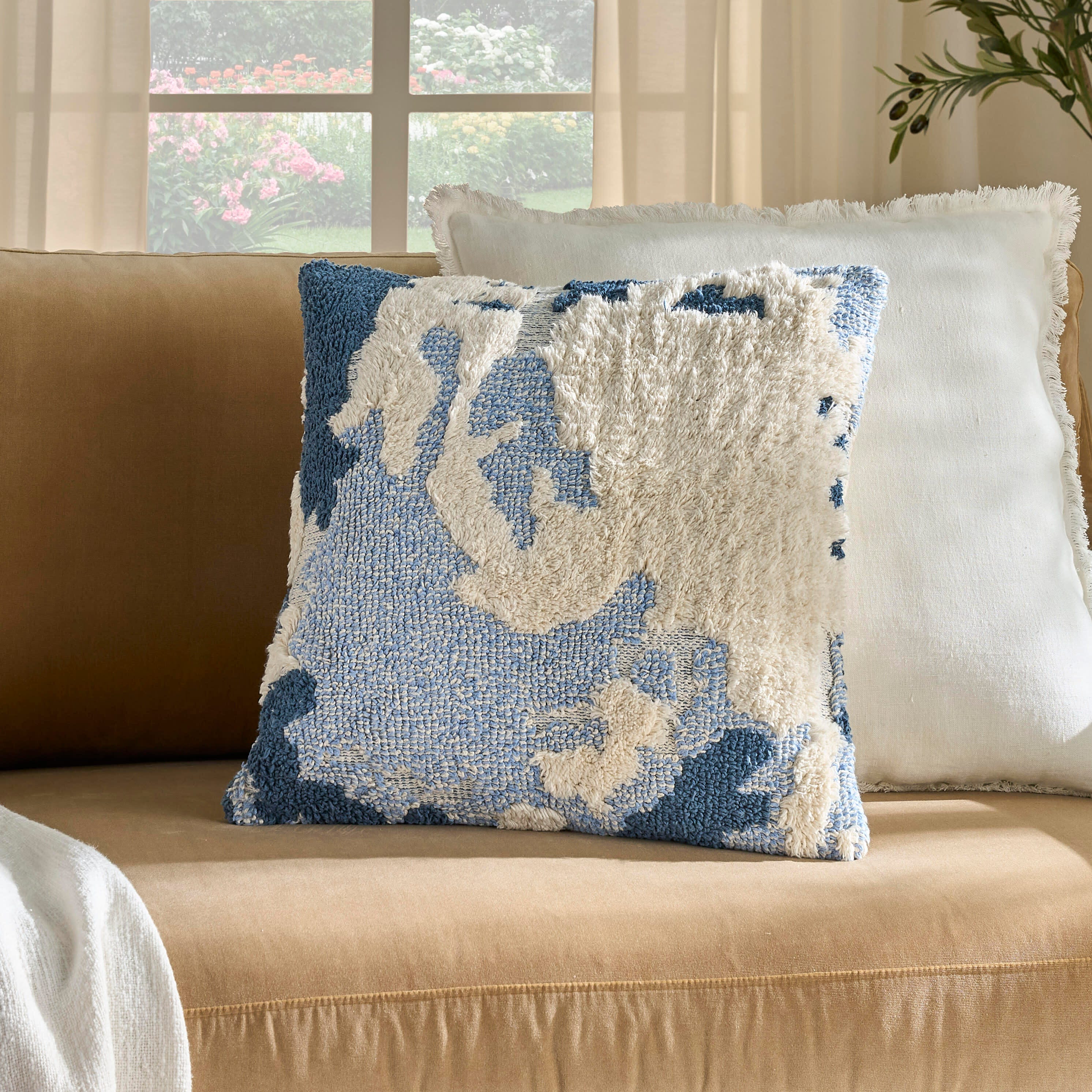 Nourison Home Decorative Throw Pillow, Blue, large